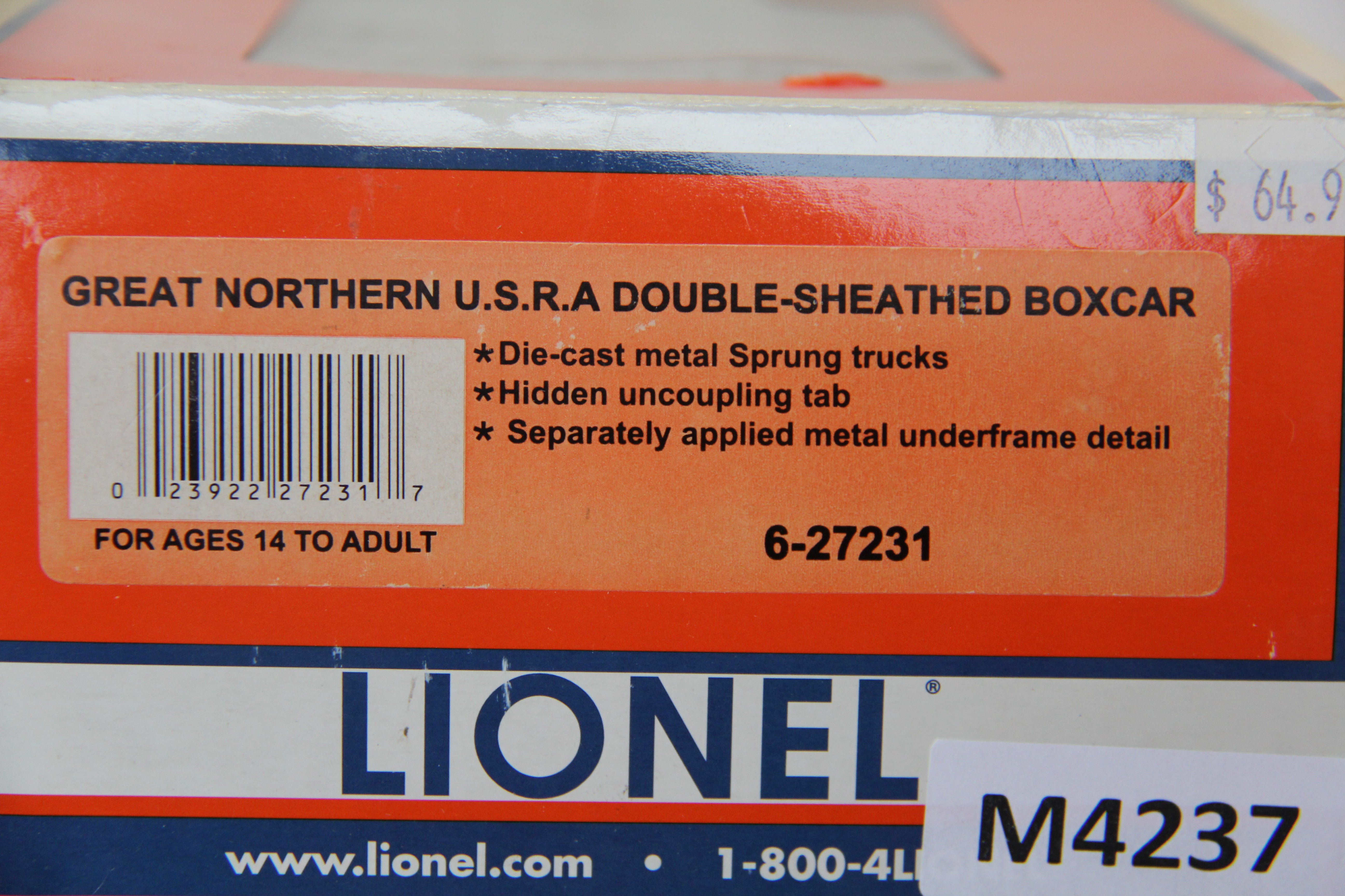 Lionel 6-27231 Great Northern USRA Double Sheathed Boxcar -Second hand-M4237