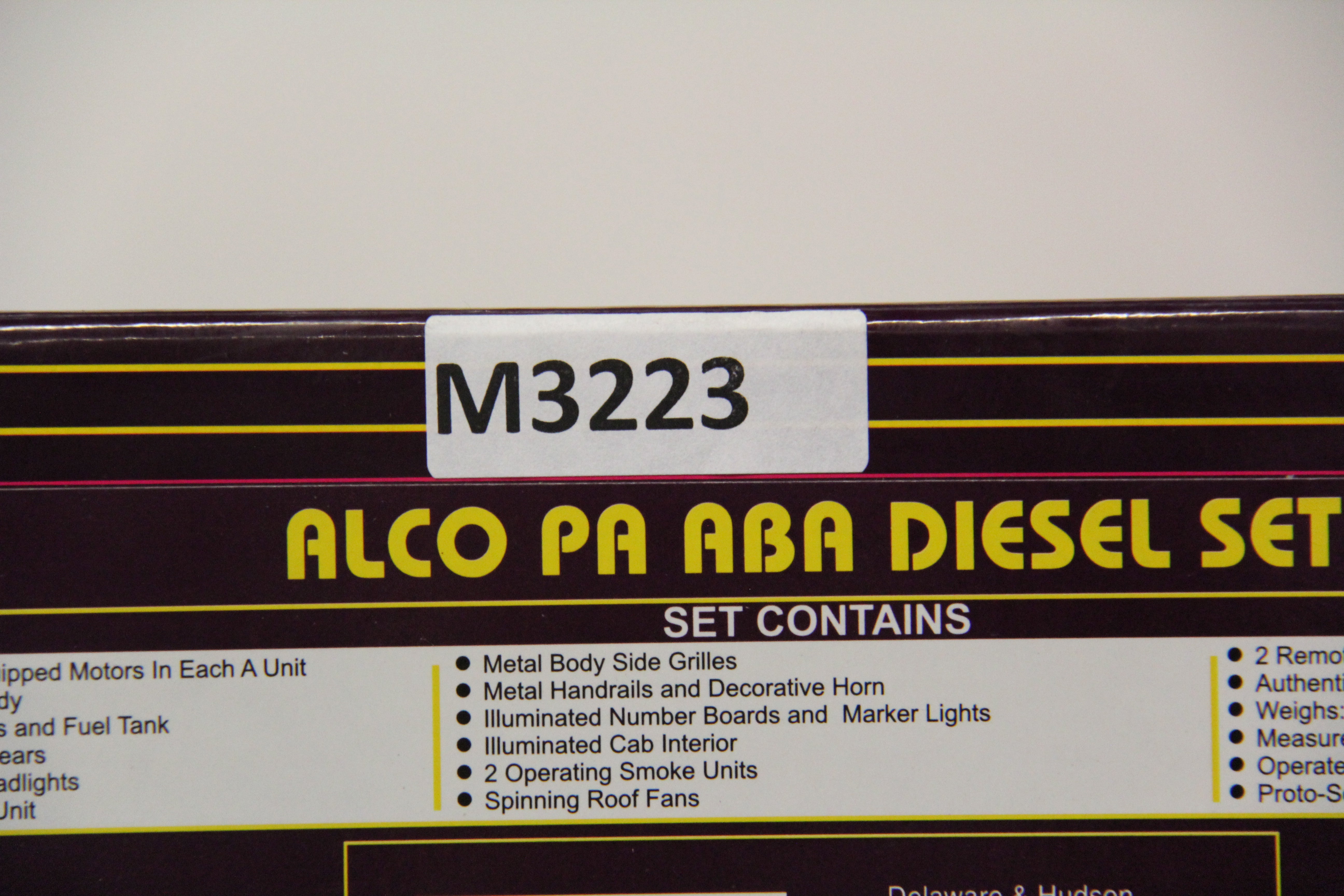 MTH 20-2321-1 Delaware & Hudson ALCO PA ABA Diesel Set-Second hand-M3223