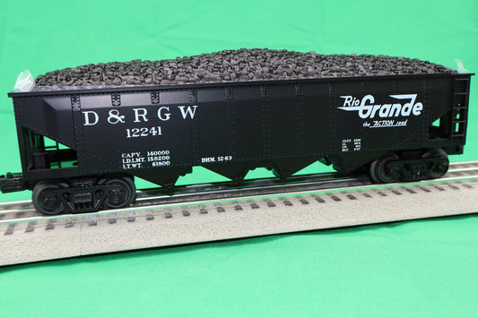 MTH 30-70140 - RailKing - 4-Bay Hopper Car Set "Denver & Rio Grande" (3-Car)