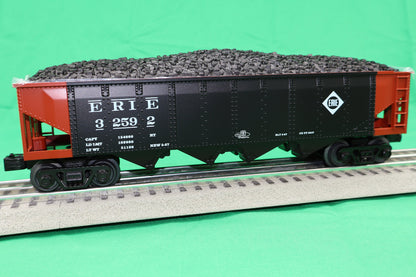 MTH 30-70135 - 4-Bay Hopper Car Set "Erie" (3-Car) - MrMuffin'sTrains