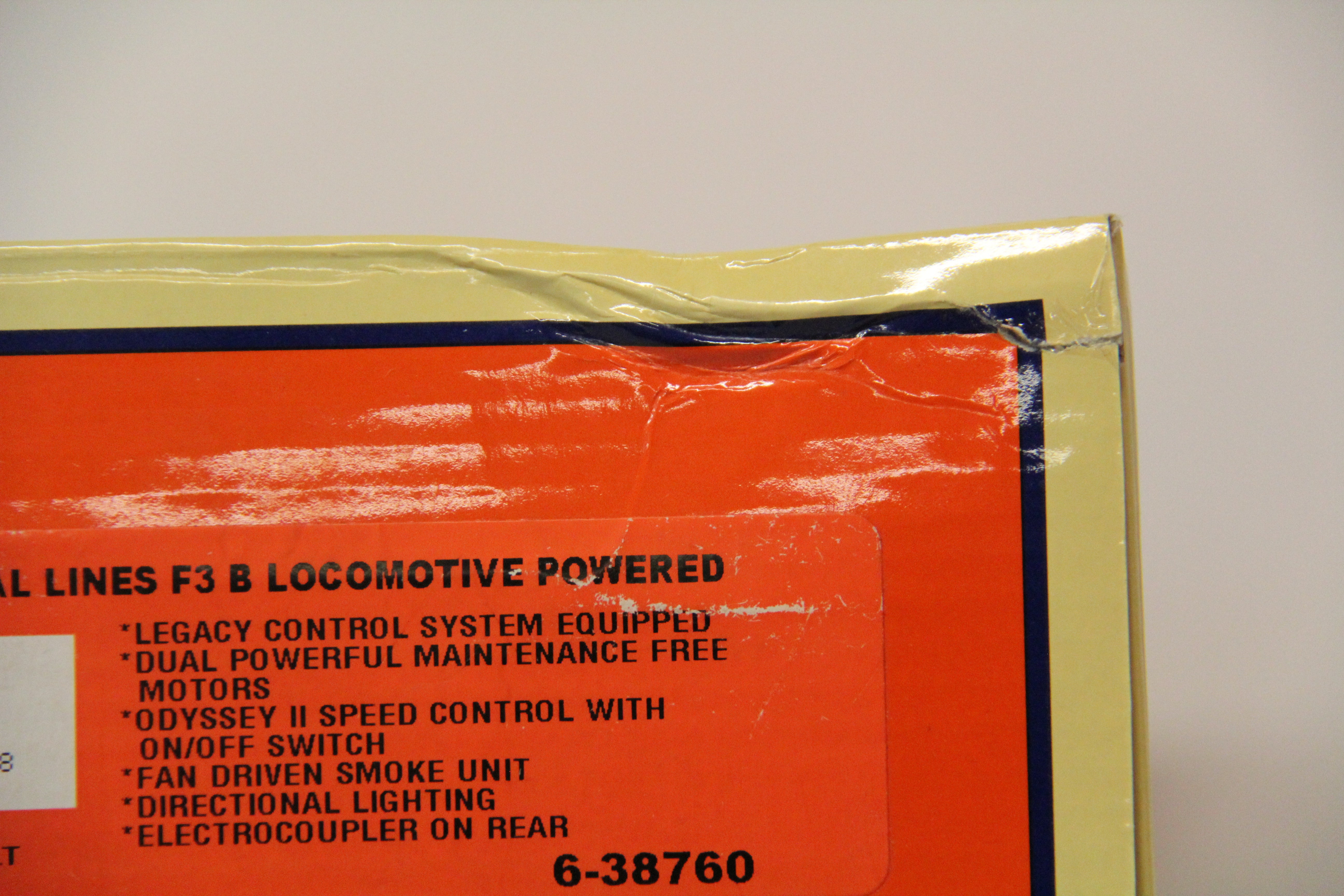 Lionel 6-38760 Jersey Central Lines F3 B Locomotive Powered LEGACY-Second hand-M3264