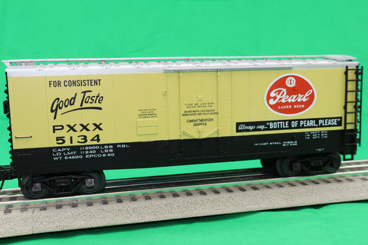 Atlas O 2001145 - Trainman - 40' Plug Door Boxcar "Pearl Lager"