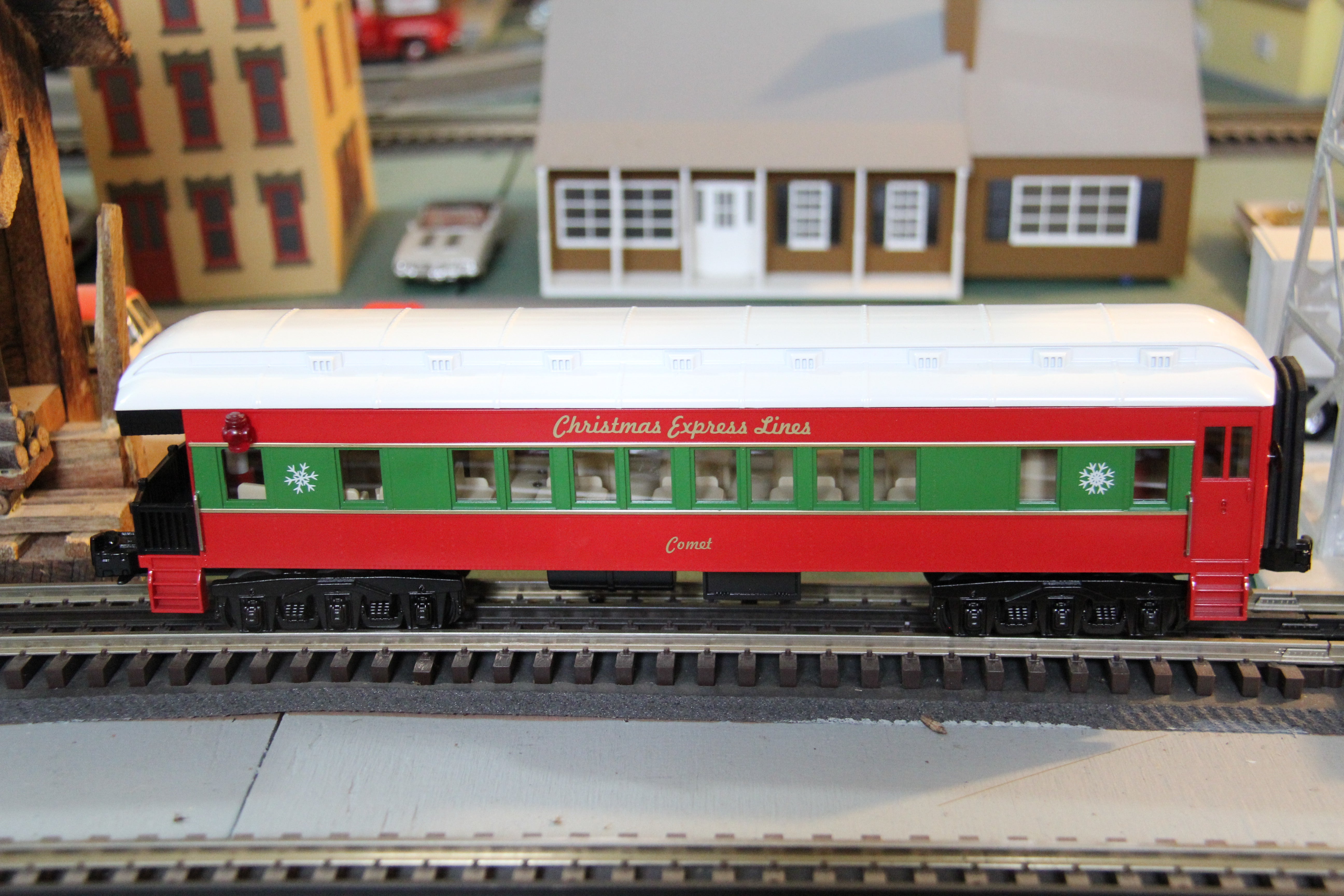 Rail King 33-6265d Christmas O-27 Madison Observation Car-Second hand-M4257