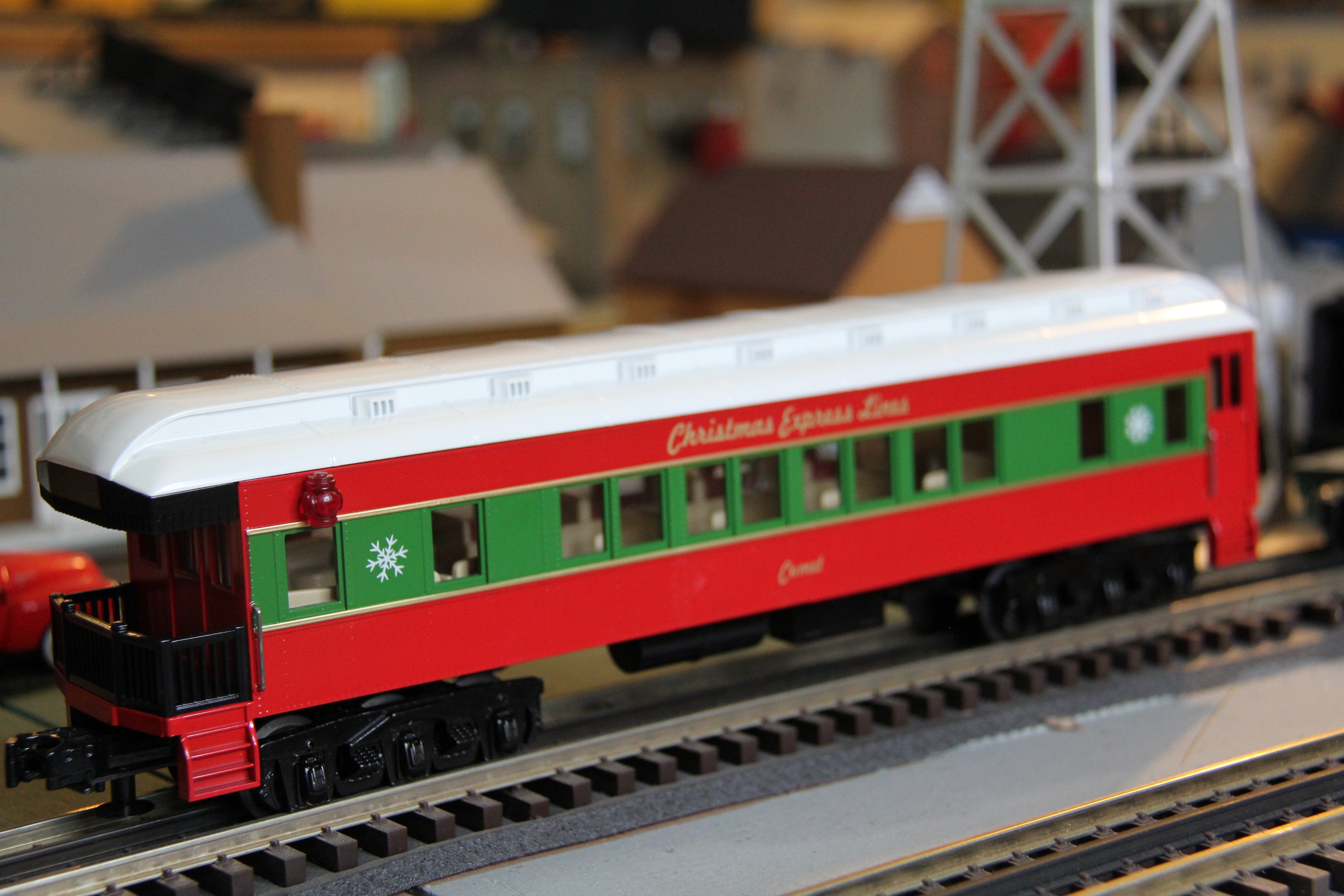 Rail King 33-6265d Christmas O-27 Madison Observation Car-Second hand-M4257