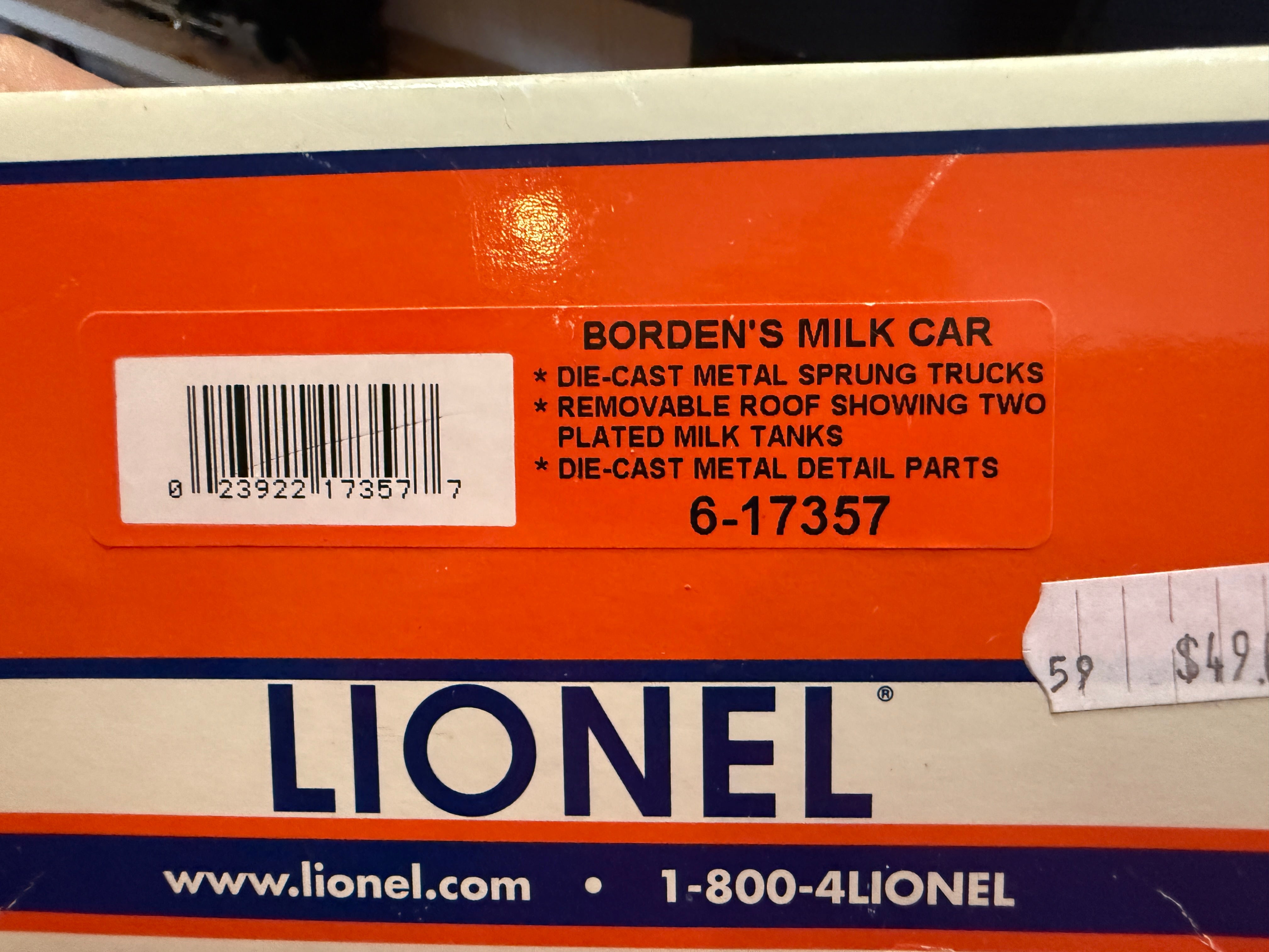 Lionel 6-17357 Borden's Milk Car - weathered and detialed by Harry Hieke