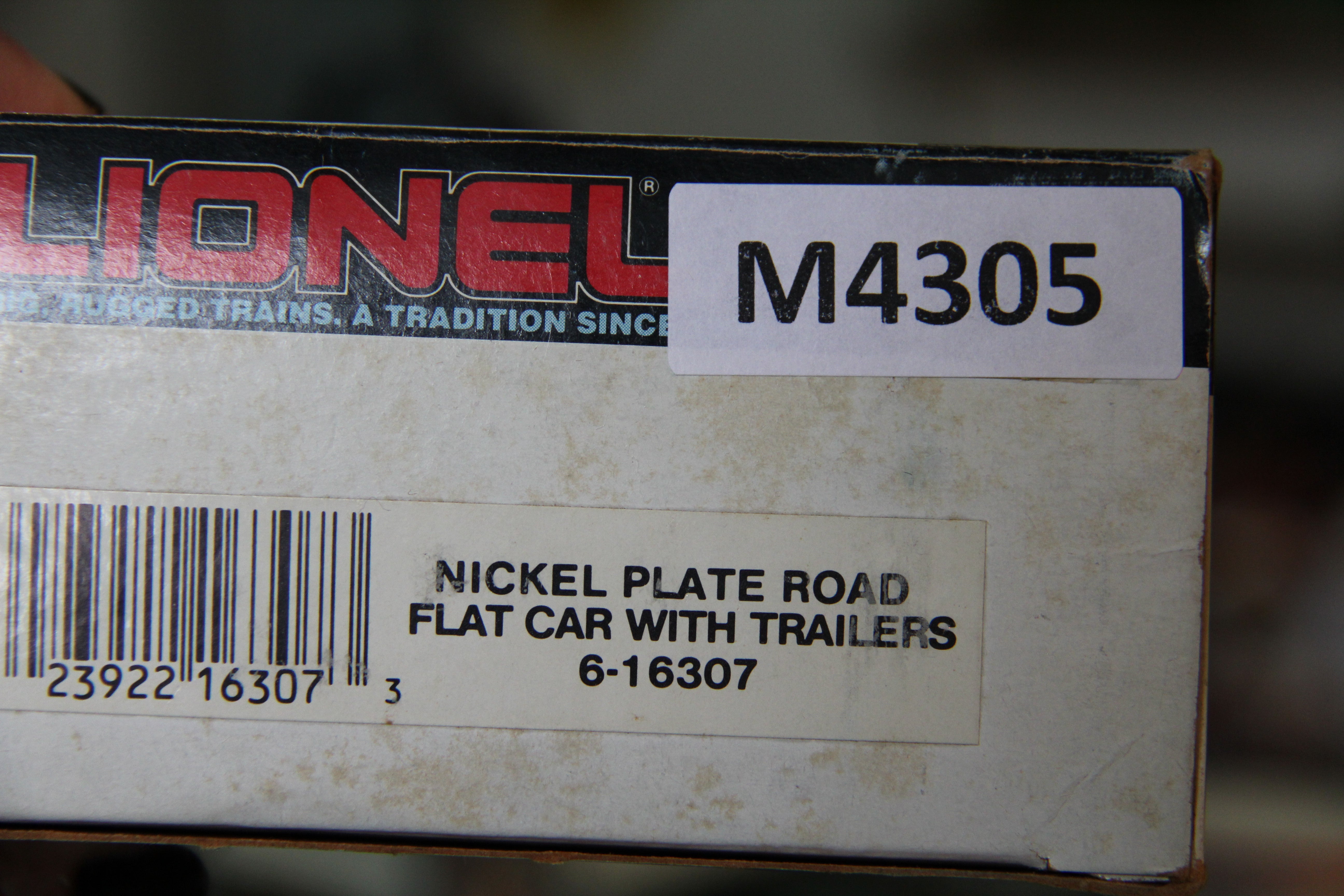 Lionel 6-16307 Nickel Plate Road Flat Car w/ Trailers-Second hand-M4305