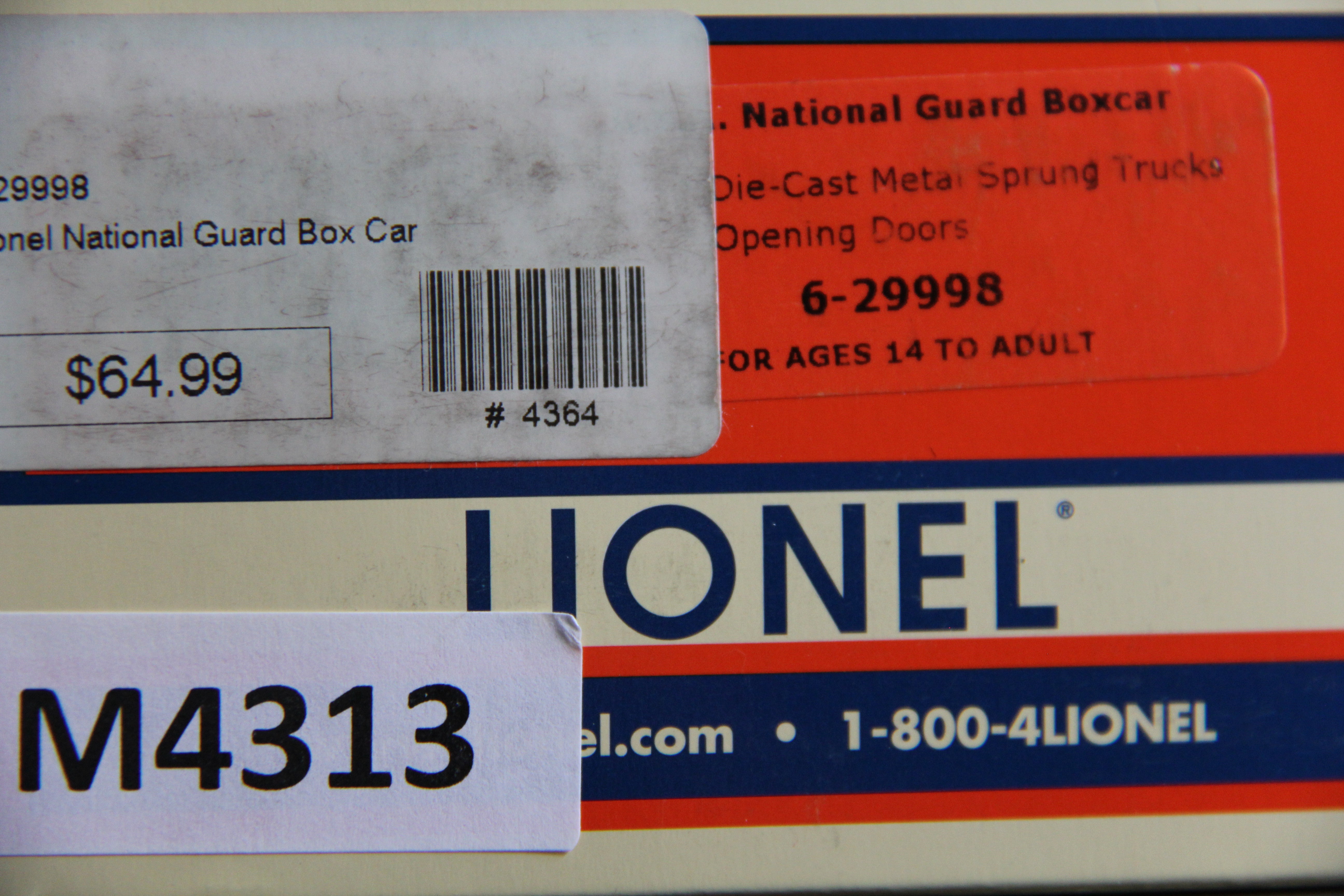 Lionel 6-29998 U.S. National Guard Boxcar-Second hand-M4313