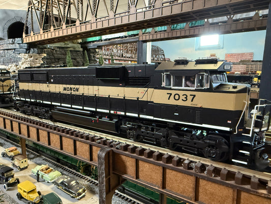 MTH 20-21982-1 - SD60E Diesel Engine "Monon" #7037 w/ PS3 - Custom Run for MrMuffin'sTrains