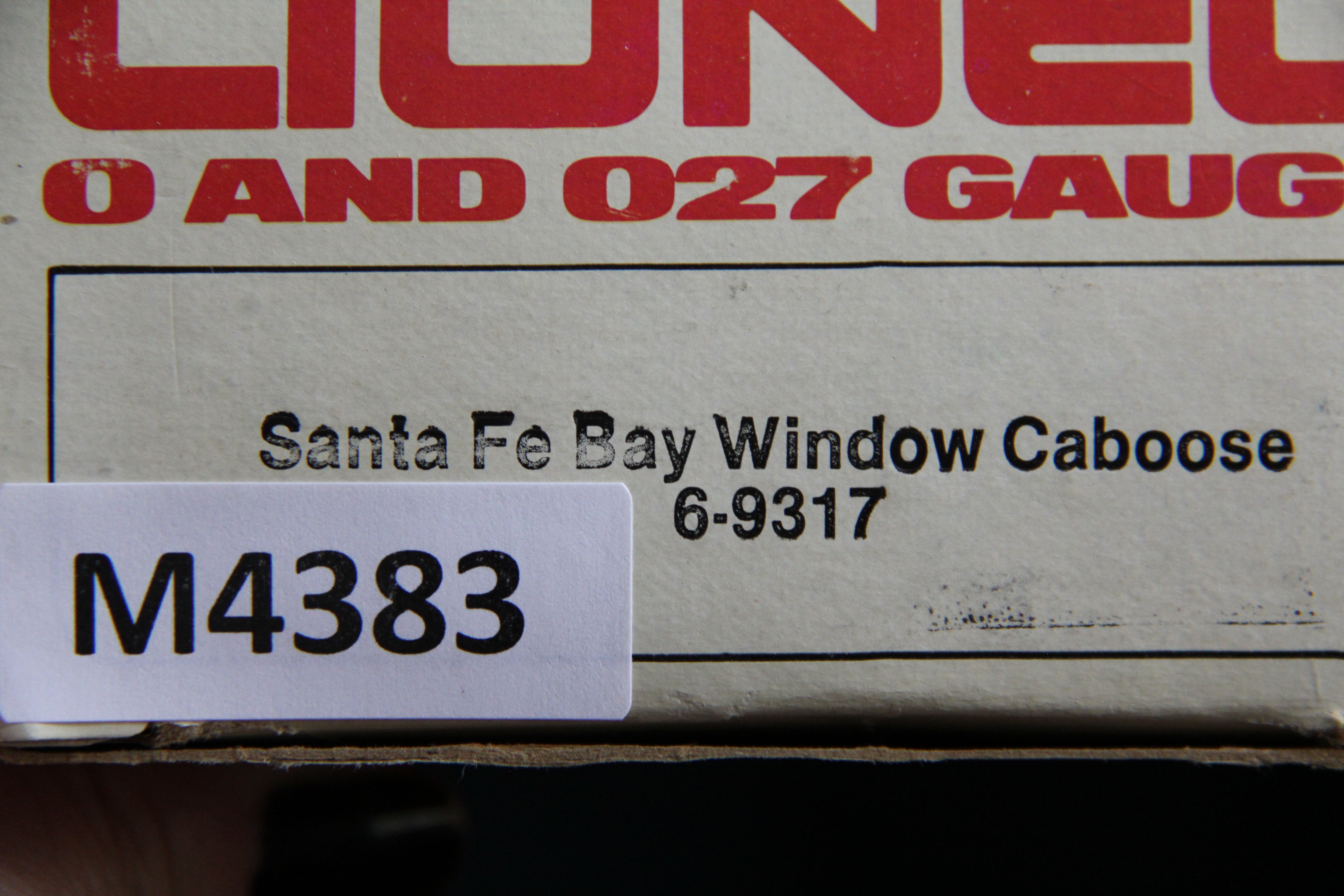 Lionel 6-9317 Santa Fe Bay Window Caboose-Second hand-M4383