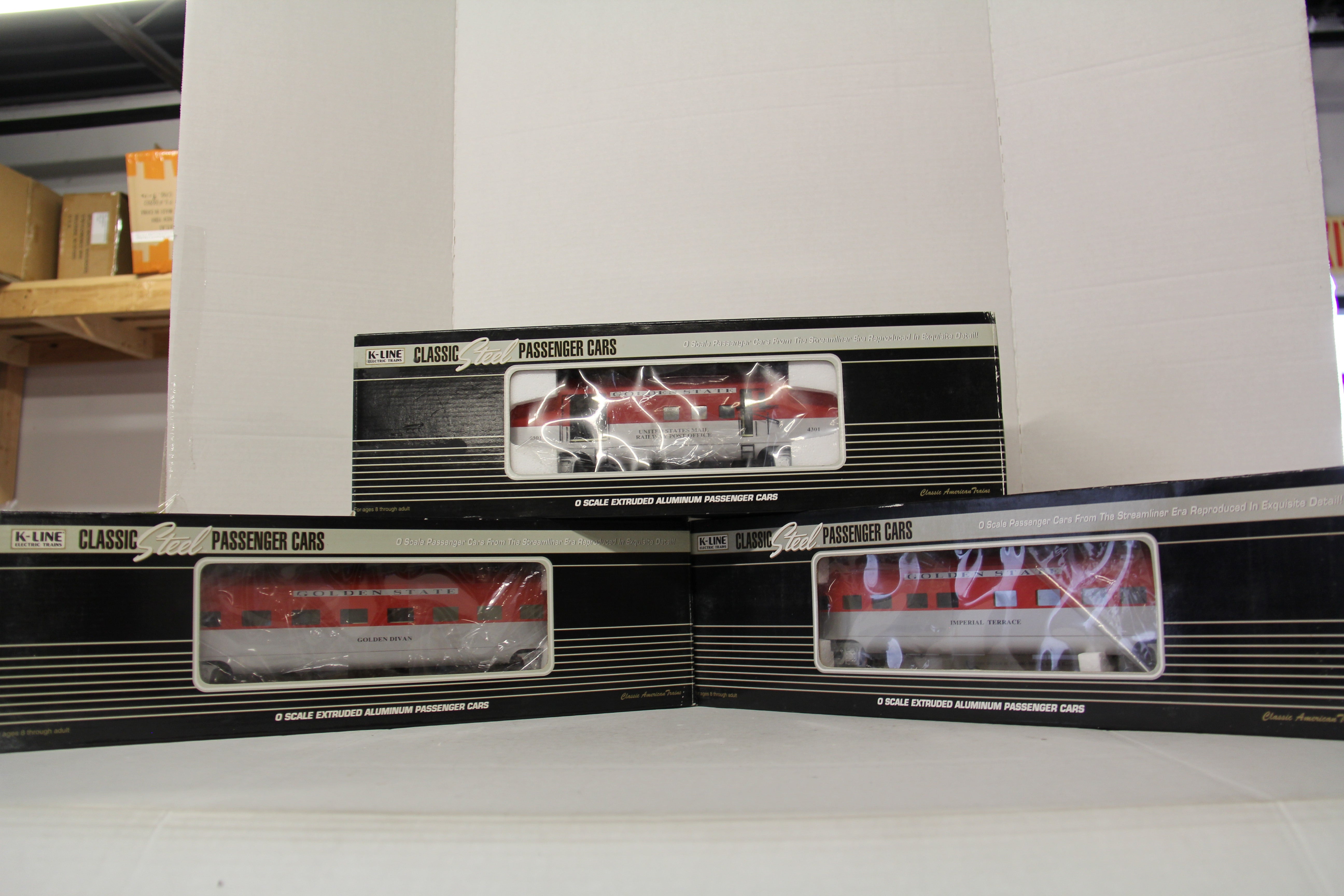 K Line K4632-4301 KCC Golden State Extruded Passenger 3 Car Set-Second hand-M6362