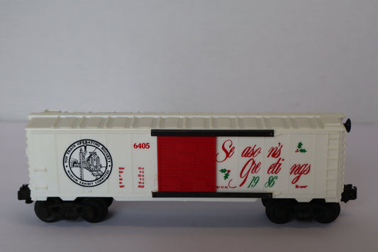 1986 K Line K-6405 TTOS Seasons Greetings Boxcar-Second hand-M7853