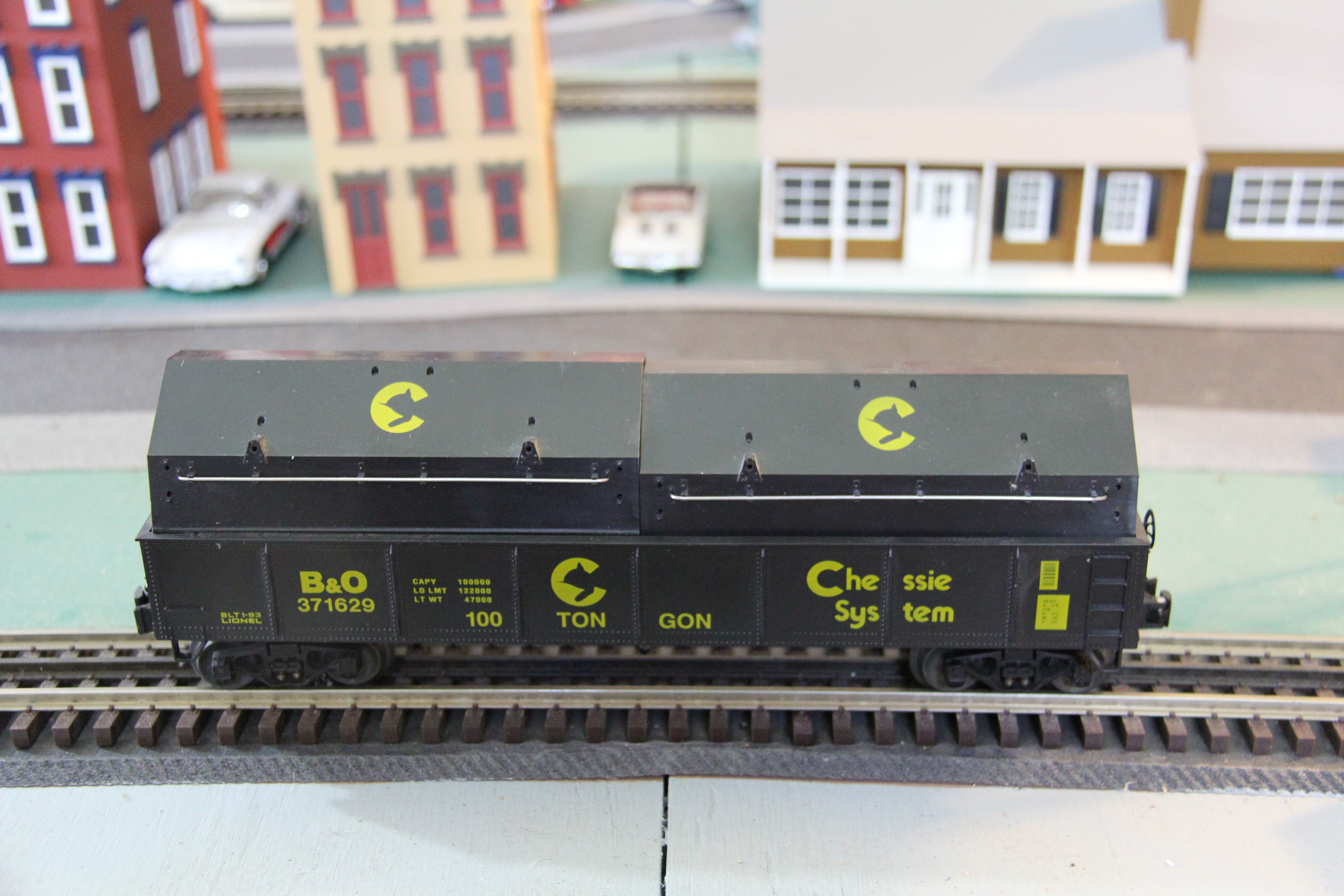 Lionel 6-17403 Chessie System Gondola w. Coil Covers-Second hand-M4352