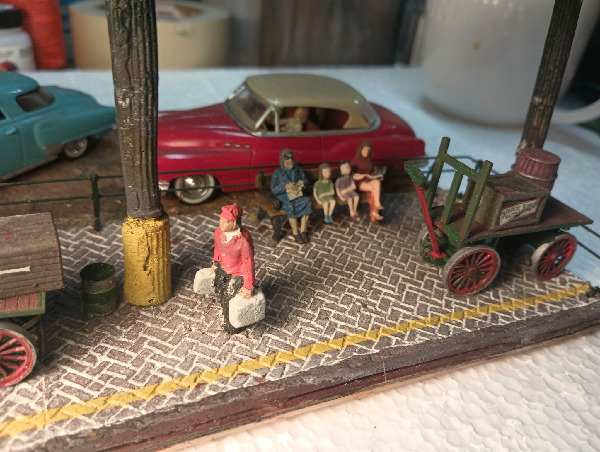 Harry Hieke Custom - Small Town Passenger Station Complex - 44" long