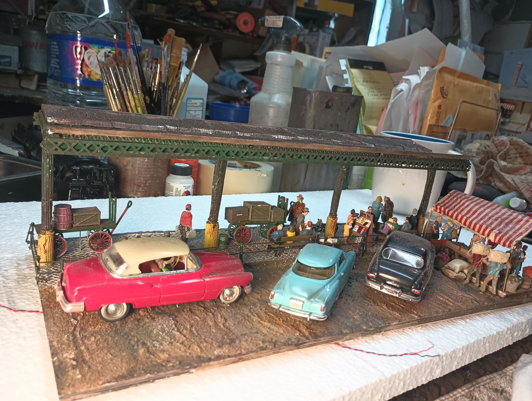 Harry Hieke Custom - Small Town Passenger Station Complex - 44" long