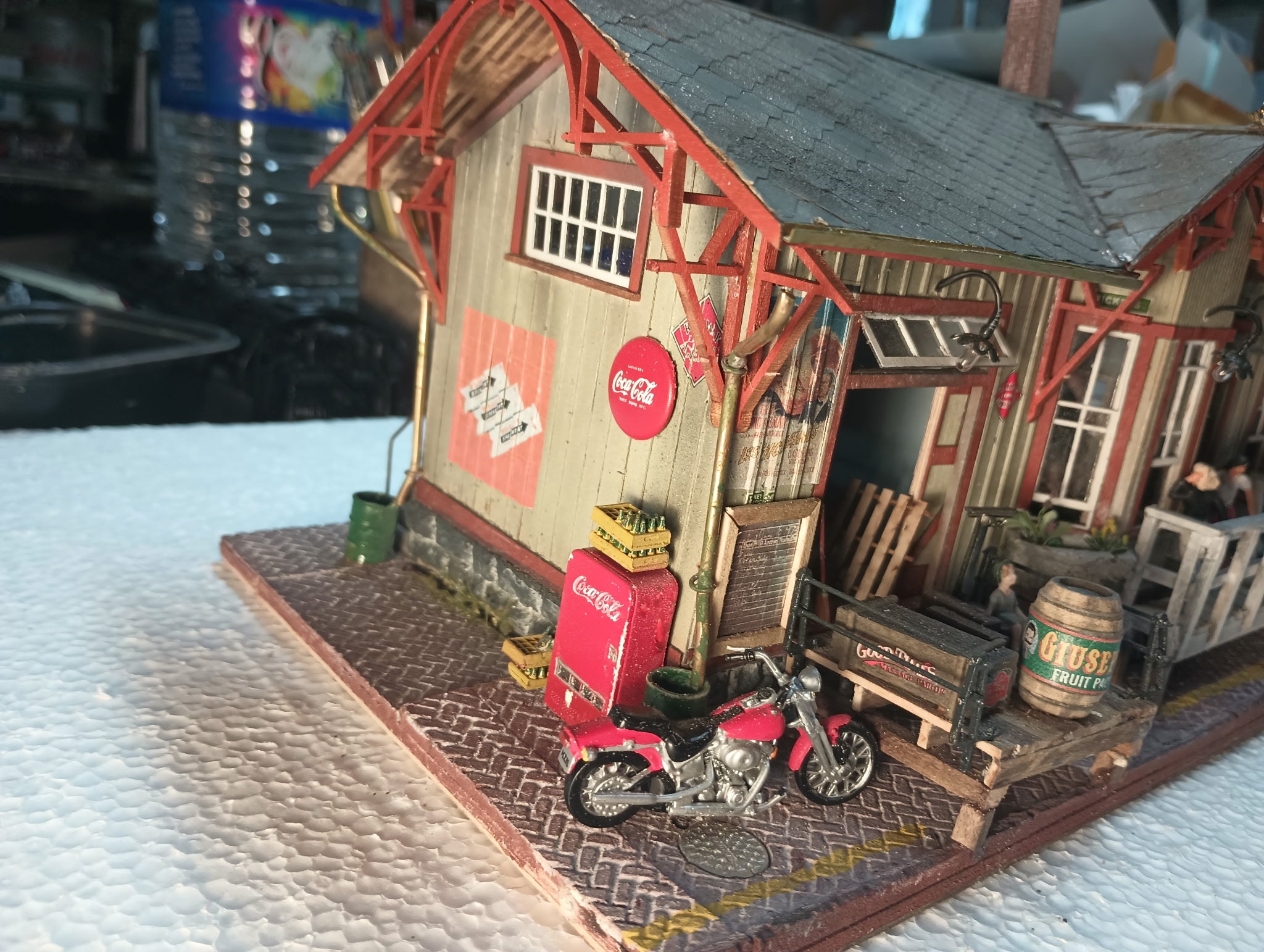 Harry Hieke Custom - Small Town Passenger Station Complex - 44" long
