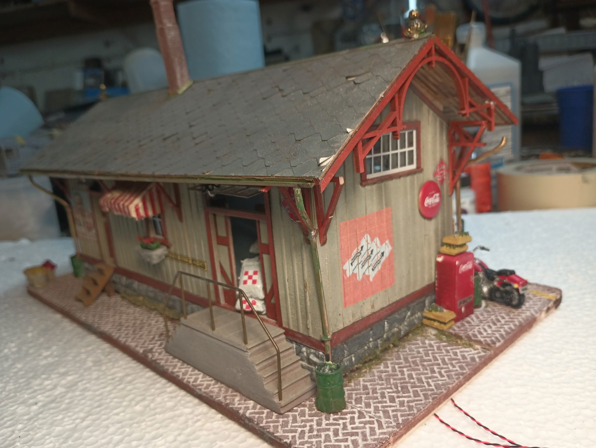 Harry Hieke Custom - Small Town Passenger Station Complex - 44" long