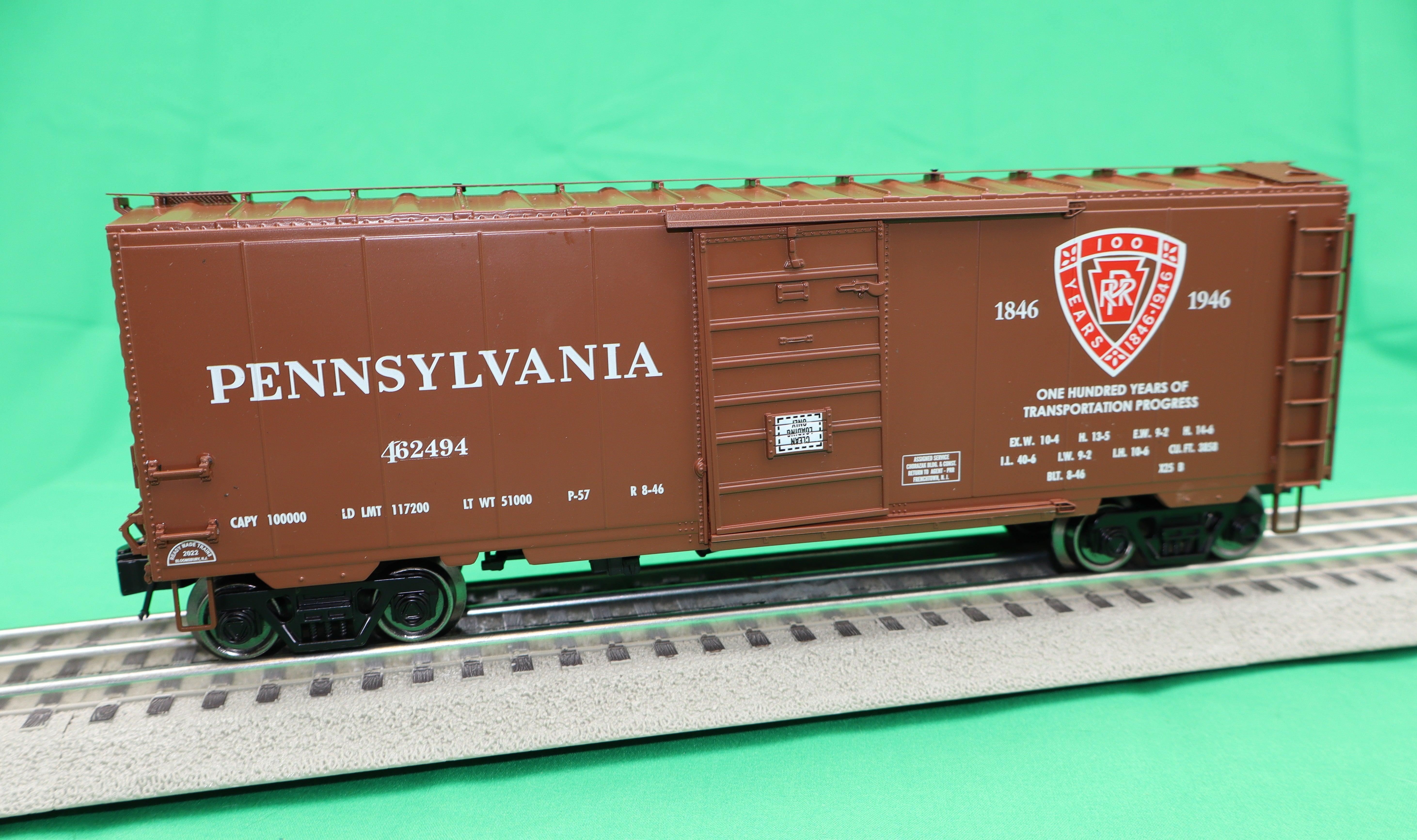 Ready Made Trains RMT-96415 - 40" PS-1 Box Car "Pennsylvania" (100th Anniversary)