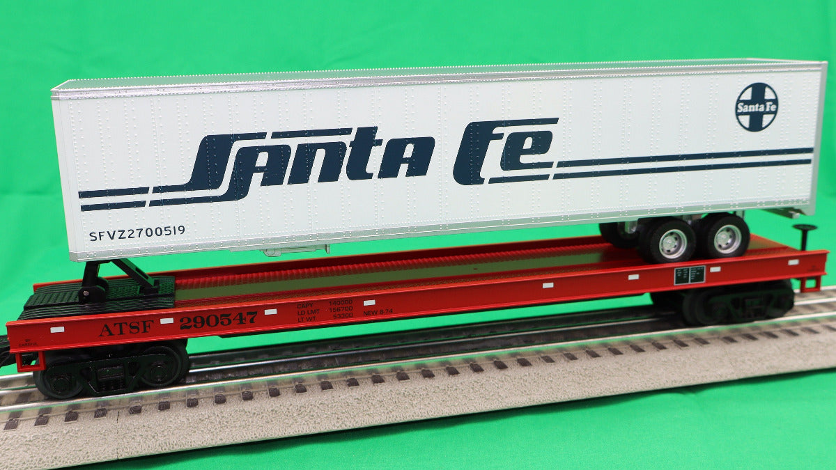 MTH 20-95704 - Flat Car "Santa Fe" w/ 48' Trailer
