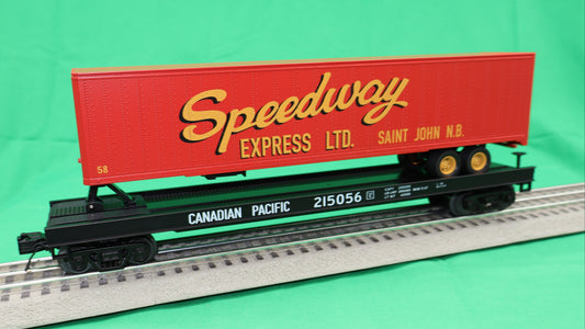 MTH 20-95702 - Premier - Flat Car "Canadian Pacific" w/ 48' Trailer