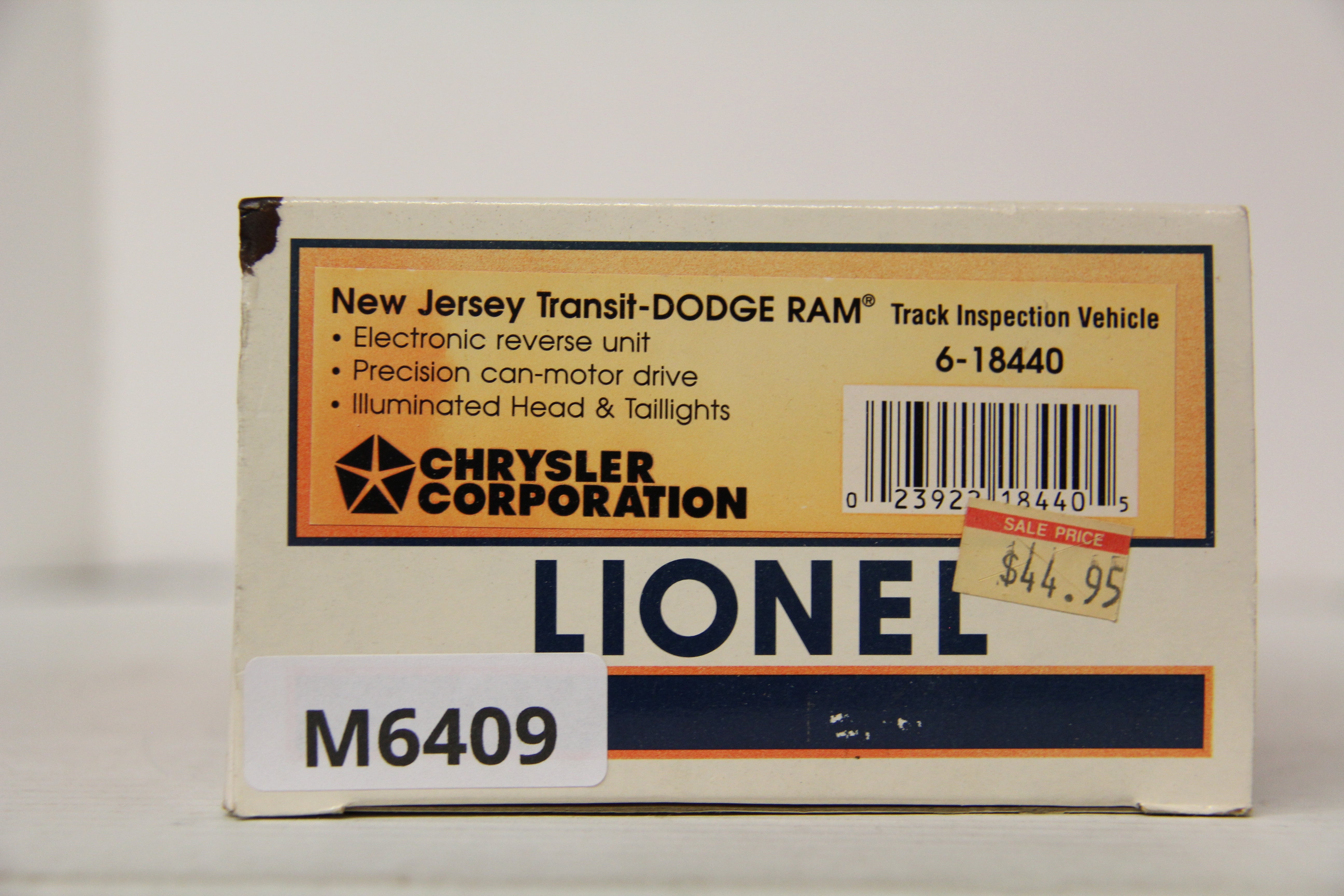 Lionel 6-18440 New Jersey Transit-Dodge Ram Track Inspection Vehicle-Second hand-M6409