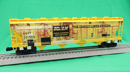 Lionel 2542161 - 4-Bay Centerflow Hopper Car "CSX" #201569 (ACF) Weathered - MrMuffin'sTrains