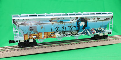 Lionel 2542140 - 4-Bay Centerflow Hopper Car "AEX" #5094 (Graffiti) - MrMuffin'sTrains
