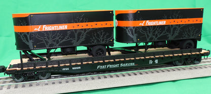 Lionel 2526400 - Flat Car "FrightLiner" w/ 2 Trailers #103125