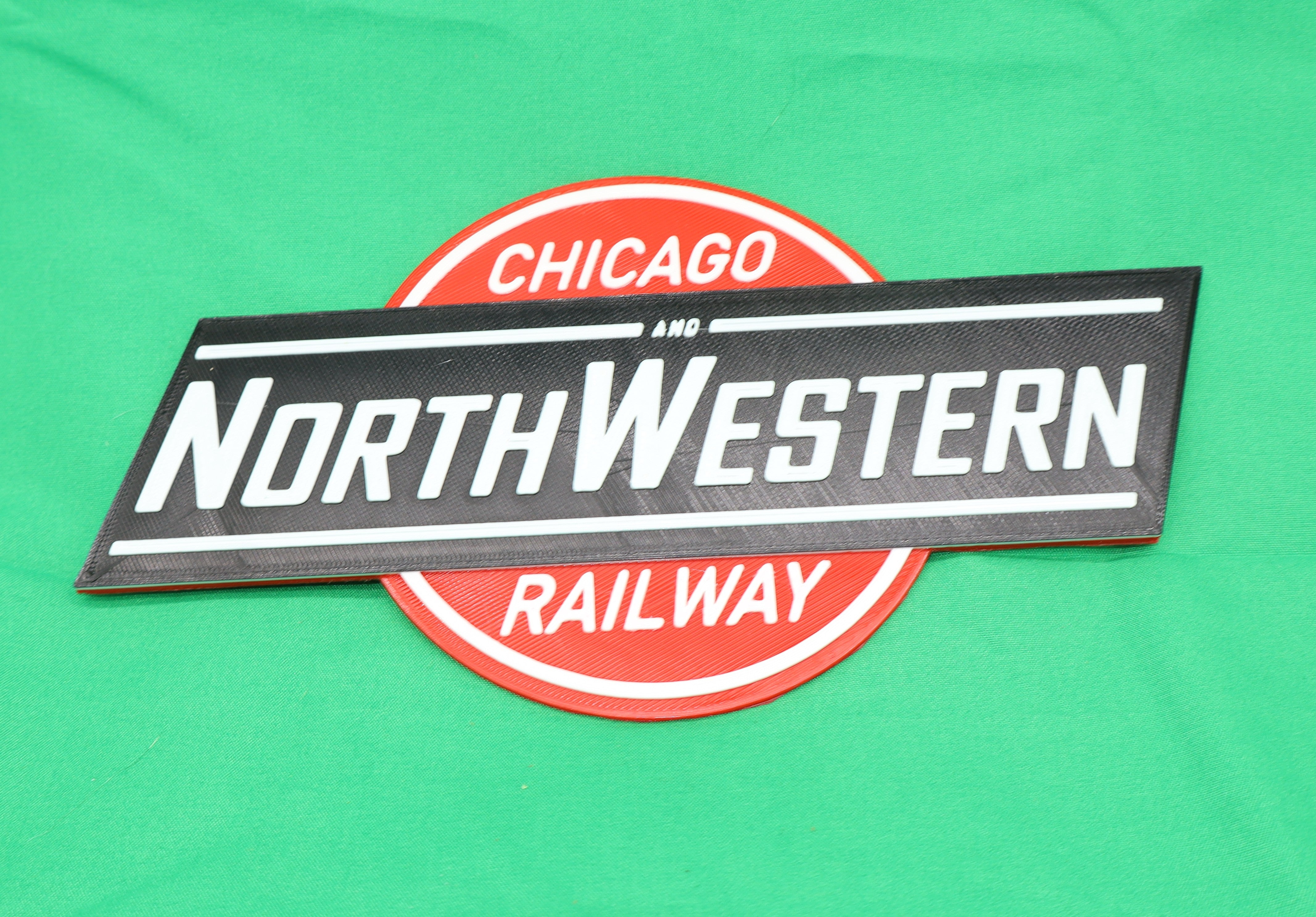 Trackside 3D #26 - 3D Printed Railroad Signs "Chicago & Northwestern Railway"