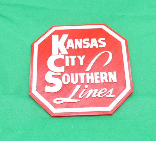 Trackside 3D #21 - 3D Printed Railroad Signs "Kansas City Southern Lines"