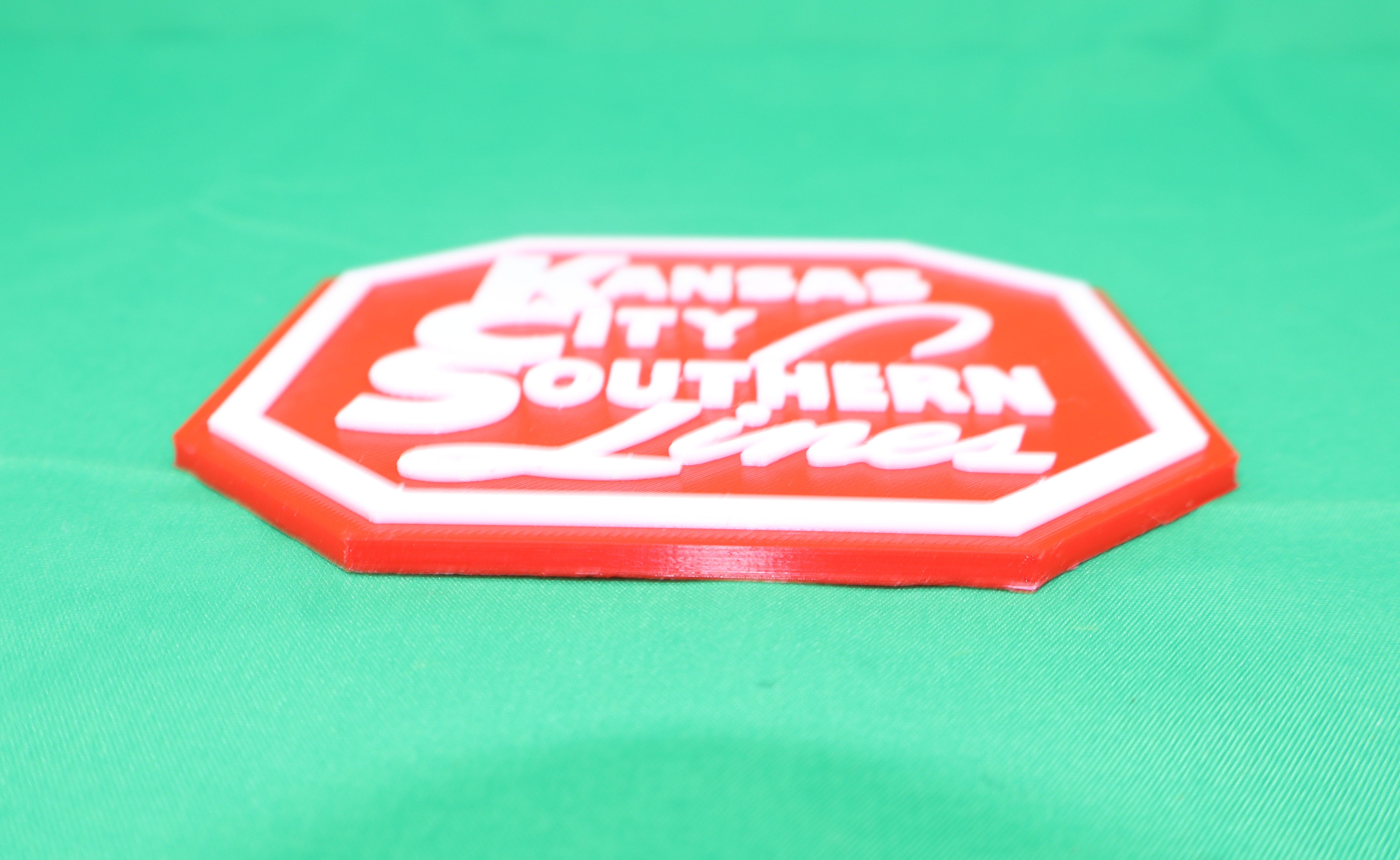 Trackside 3D #21 - 3D Printed Railroad Signs "Kansas City Southern Lines"