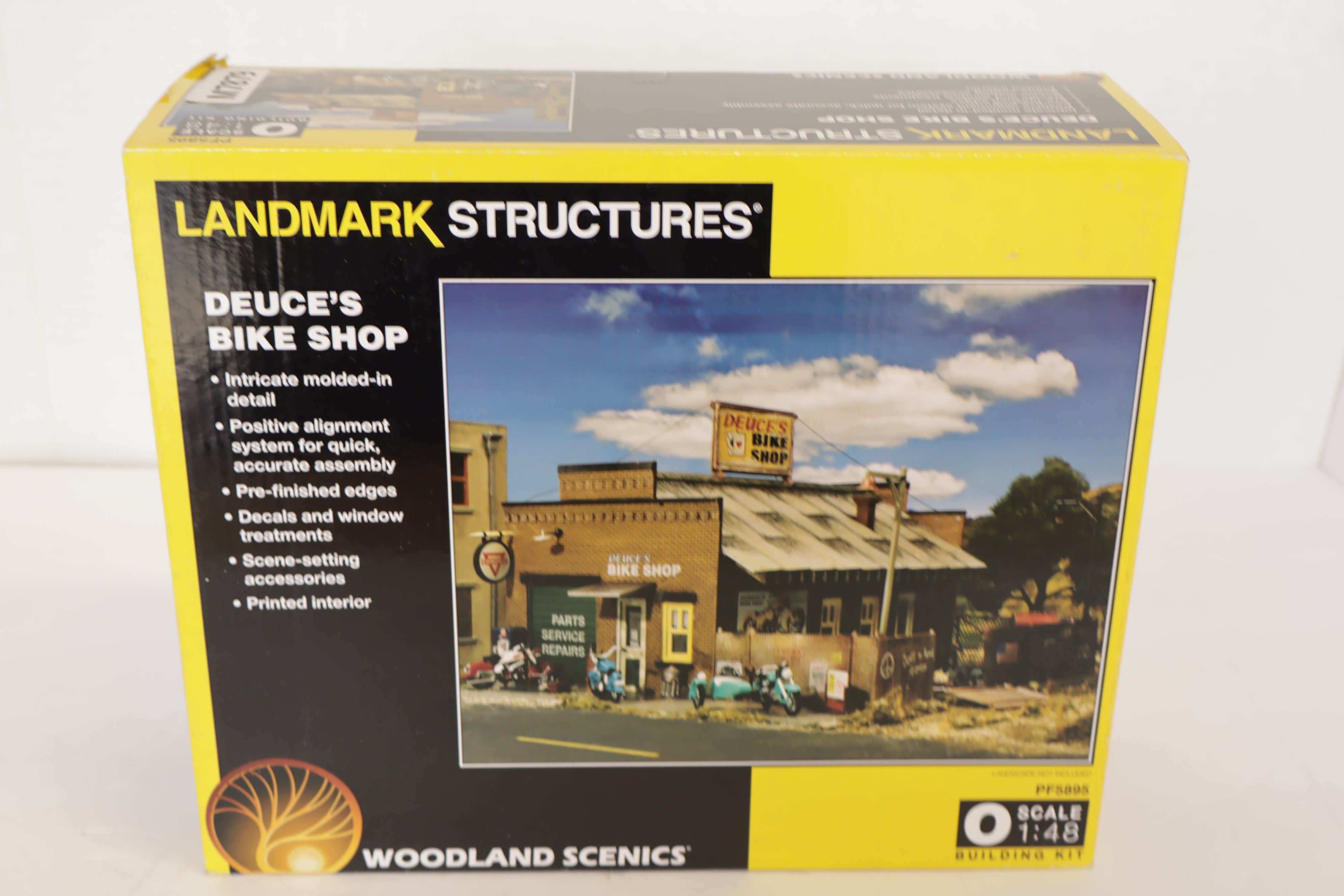 Woodland Scenics #PF5895 Landmark Structures Deuce's Bike Shop Building Kit 1:48 Scale-Second hand-M7879