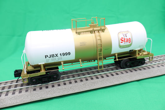 Atlas O 3001759 - Premier - Pabst Brewing Company - Funnel Flow Tank Car “PJBX” (Stag Beer) - MrMuffin'sTrains