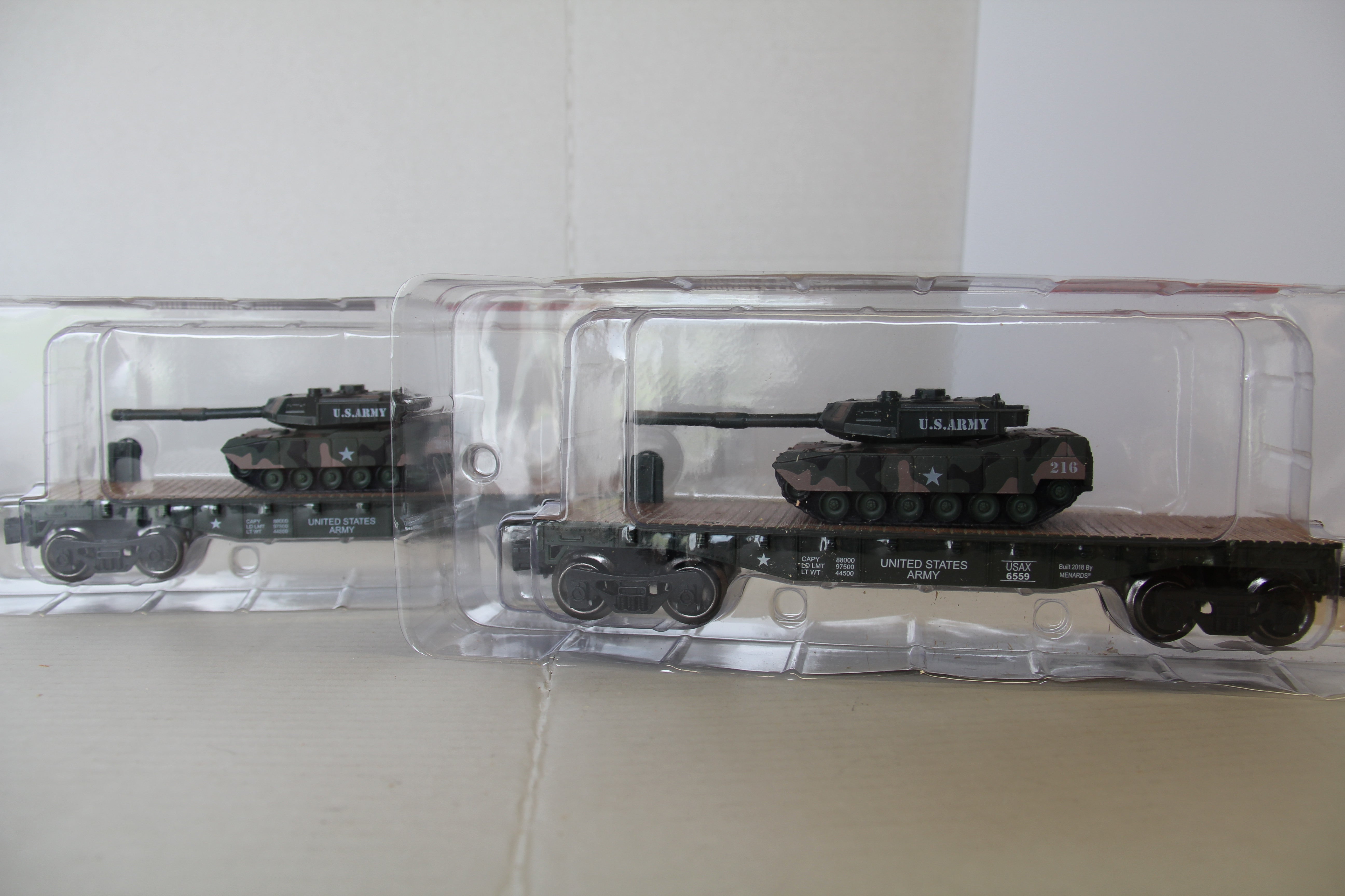 Menards 279-3479 & 279-3573 Military 7 Car Set-Second hand-M4503