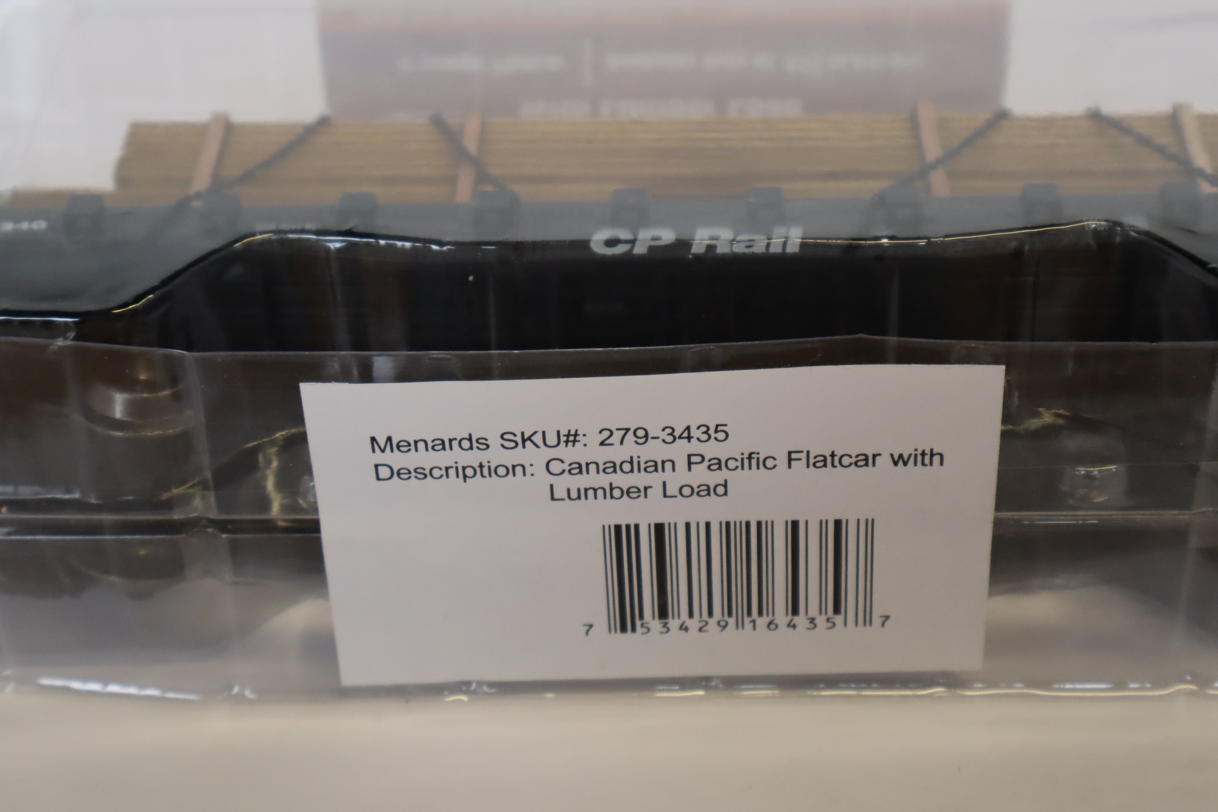 Menards #279-3435 Canadian Pacific Flatcar w/ Lumber Load-Second hand-M7882