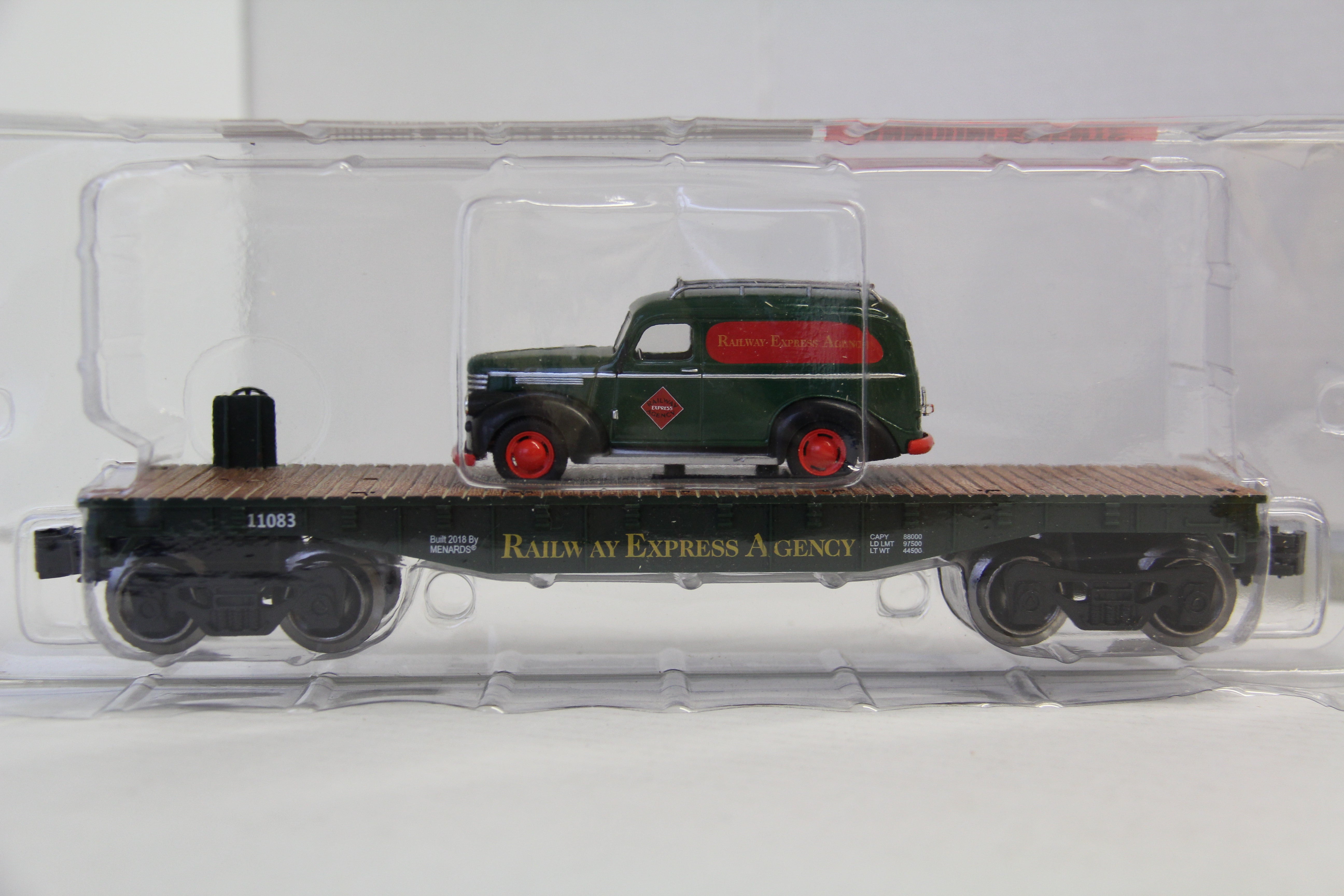 Menards 2794516 Railway Express Flatcar w. Railway Express Panel Truc
