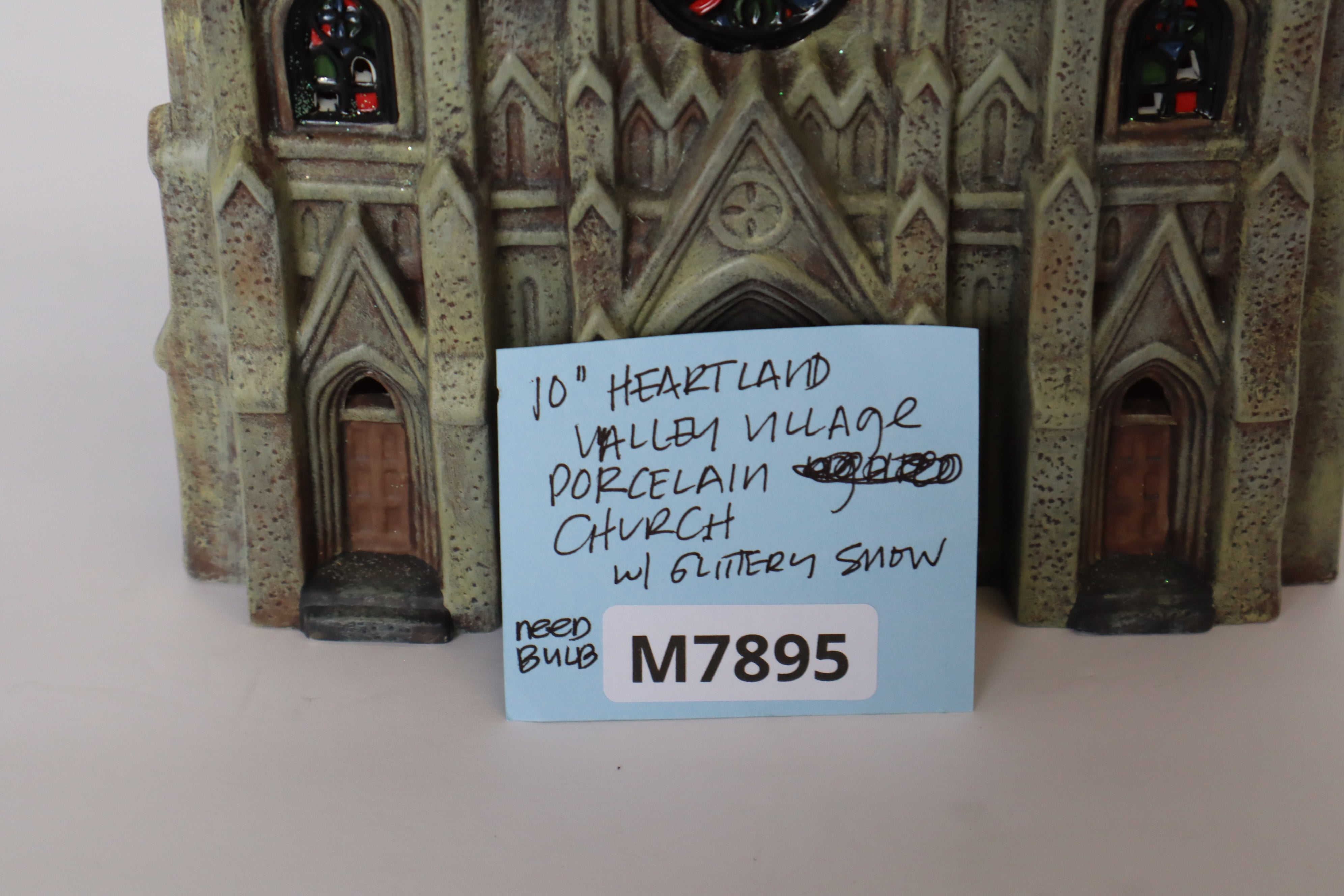 Wal-Mart 10" Heartland Valley Village Porcelain Church-Second hand-M7895