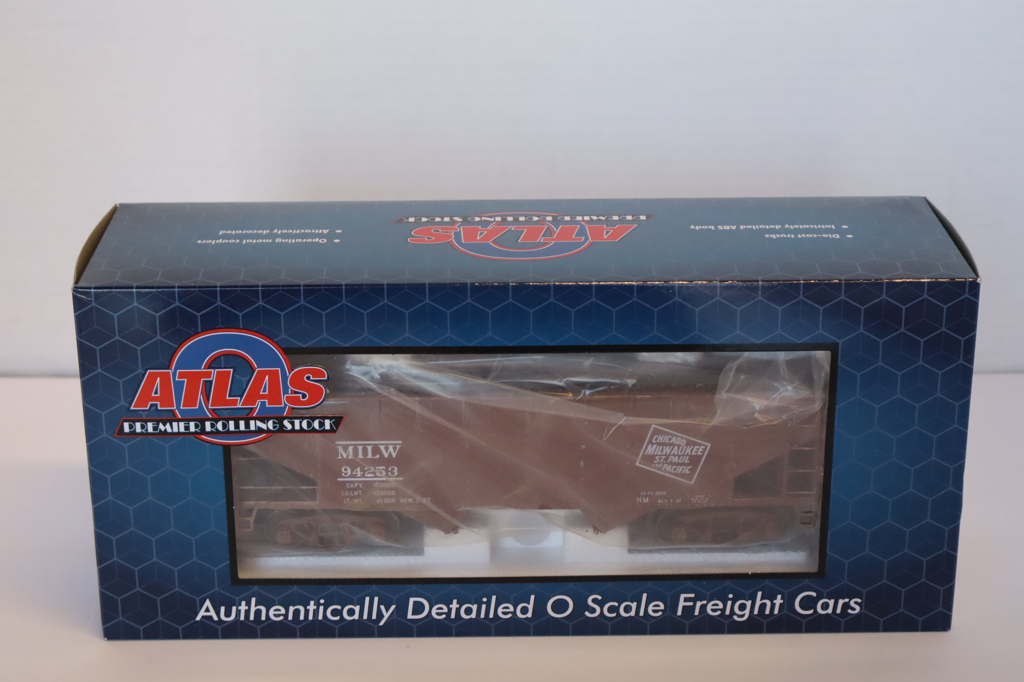 Atlas Milwaukee Road #94253 2 Bay Hopper WEATHERED-Second hand-M7897