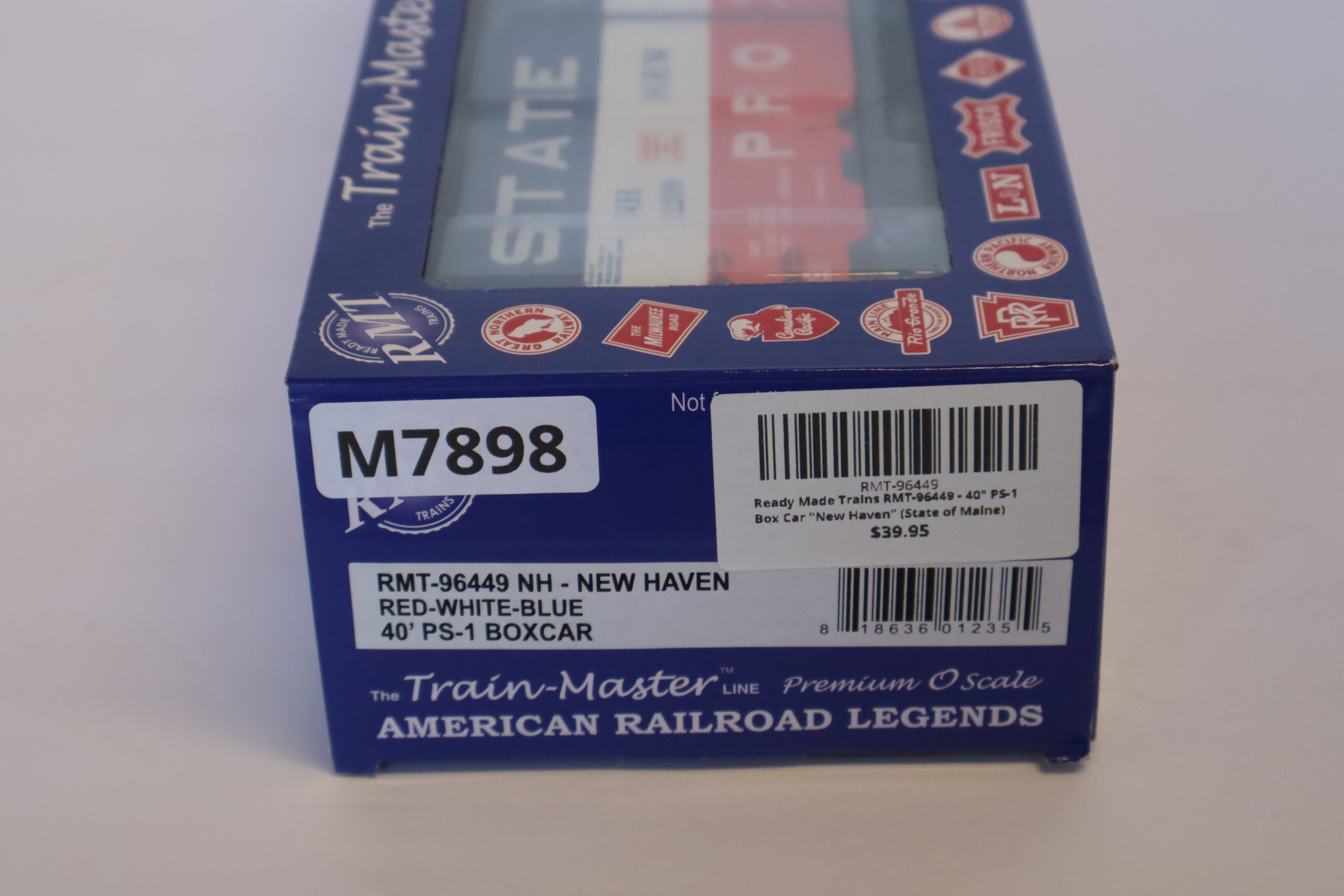 RMT #96449 New Haven 40' PS01 Boxcar (Red-White-Blue)-Second hand-M7898