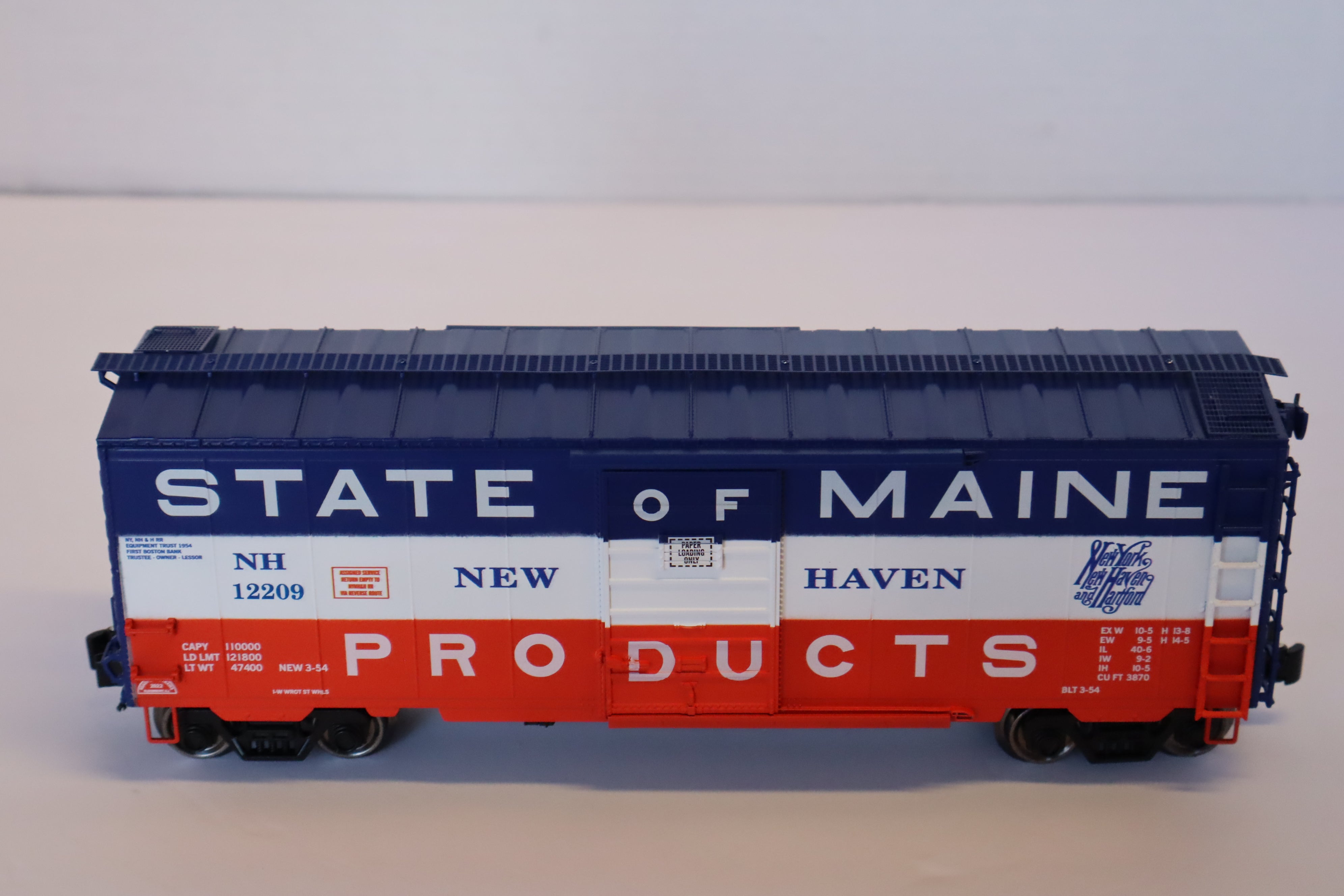 RMT #96449 New Haven 40' PS01 Boxcar (Red-White-Blue)-Second hand-M7898