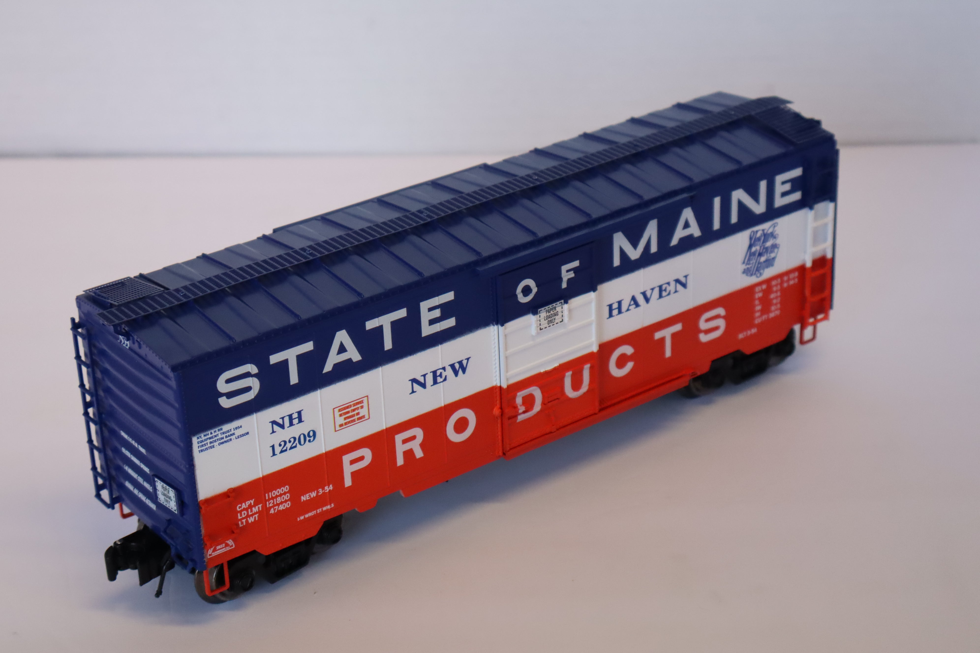 RMT #96449 New Haven 40' PS01 Boxcar (Red-White-Blue)-Second hand-M7898