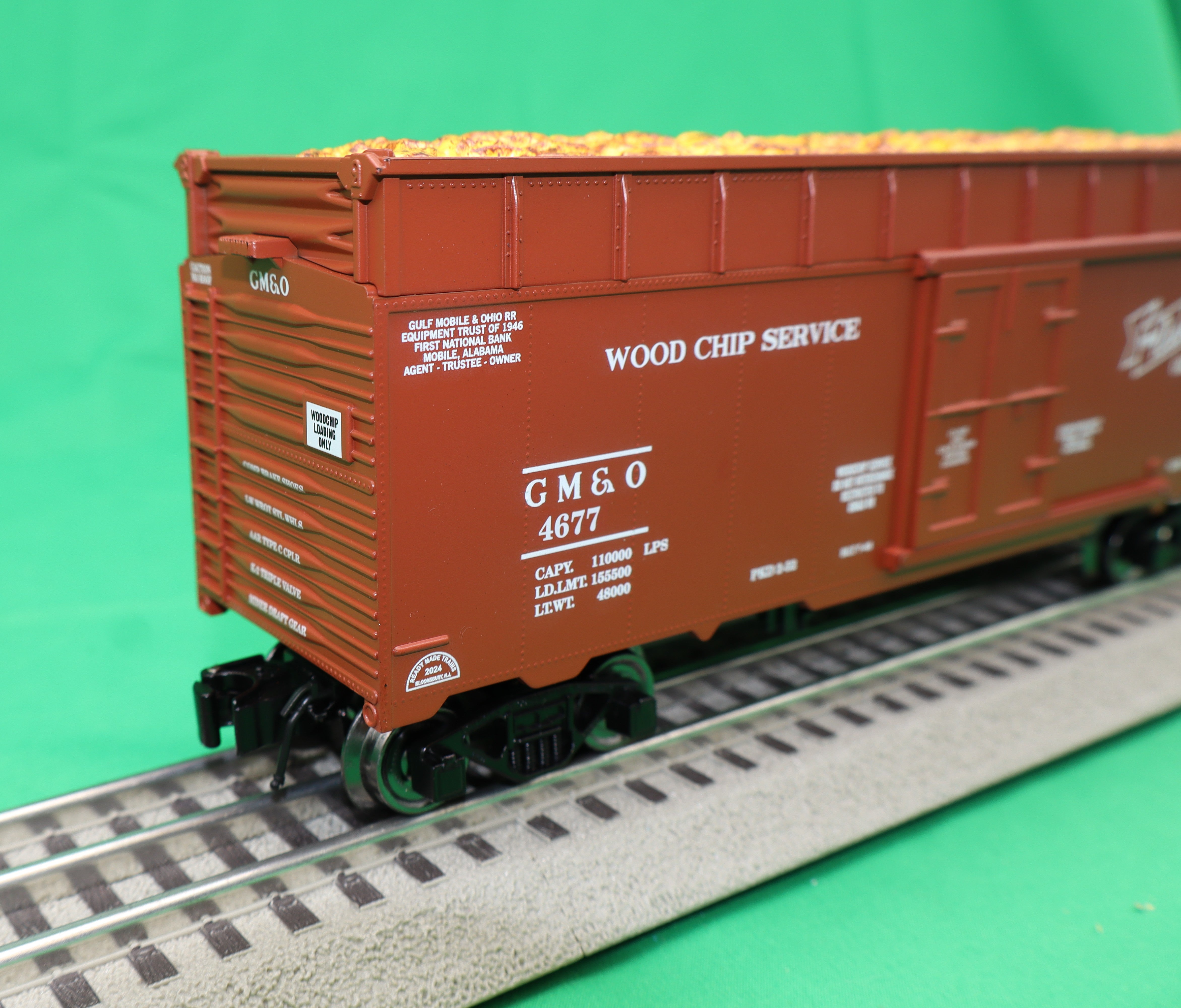 Ready Made Trains RMT-86499-109 - 40' Woodchip Car "Gulf Mobile & Ohio" - Custom Run for MrMuffin'sTrains