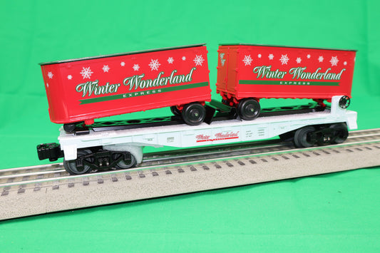 Lionel 2528680 - Flatcar "Winter Wonderland" w/ Piggyback Trailers