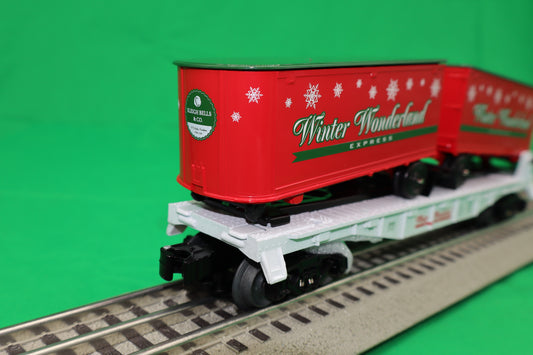 Lionel 2528680 - Flatcar "Winter Wonderland" w/ Piggyback Trailers