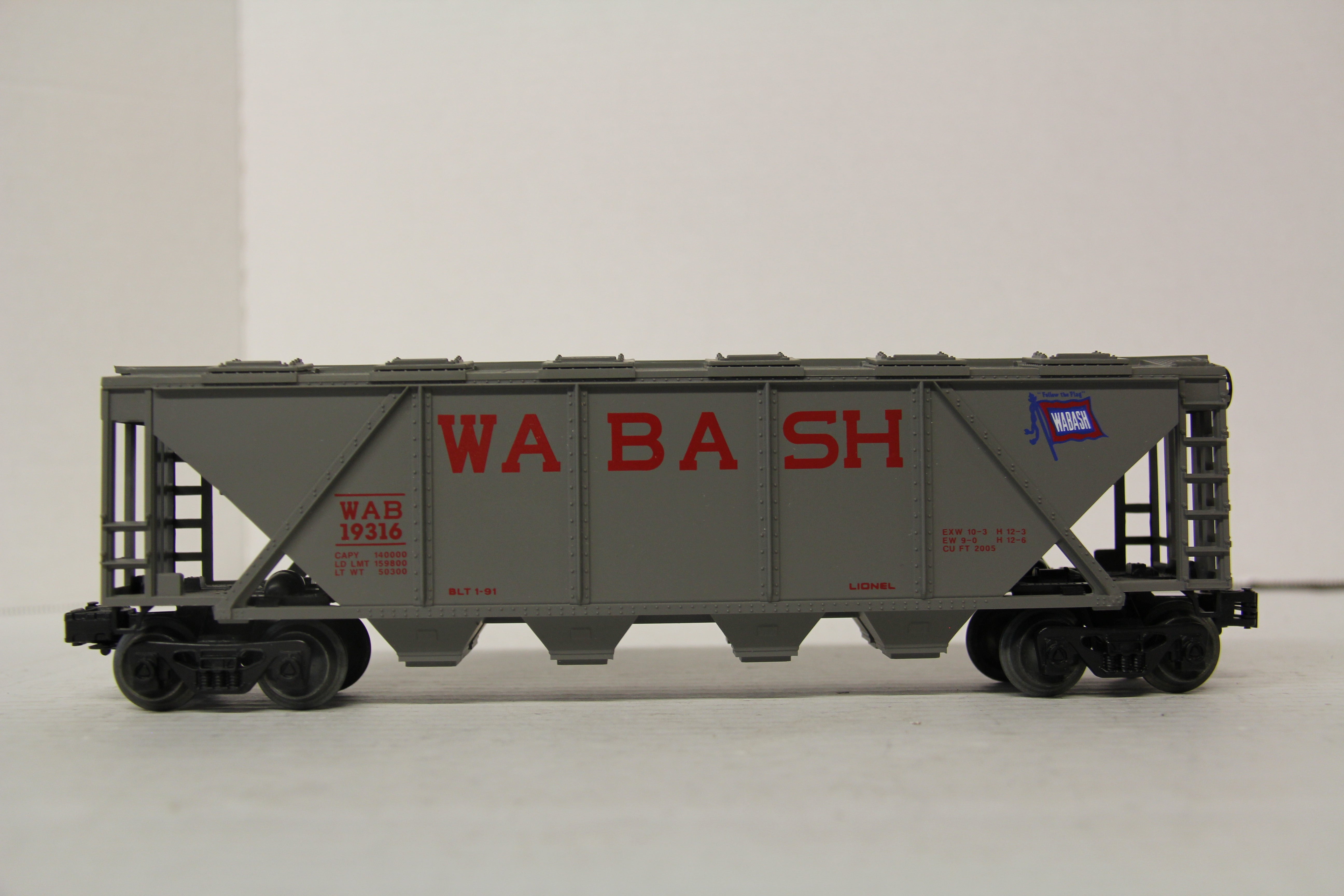 Lionel 6-19316 Wabash Covered Hopper-Second hand-M6435