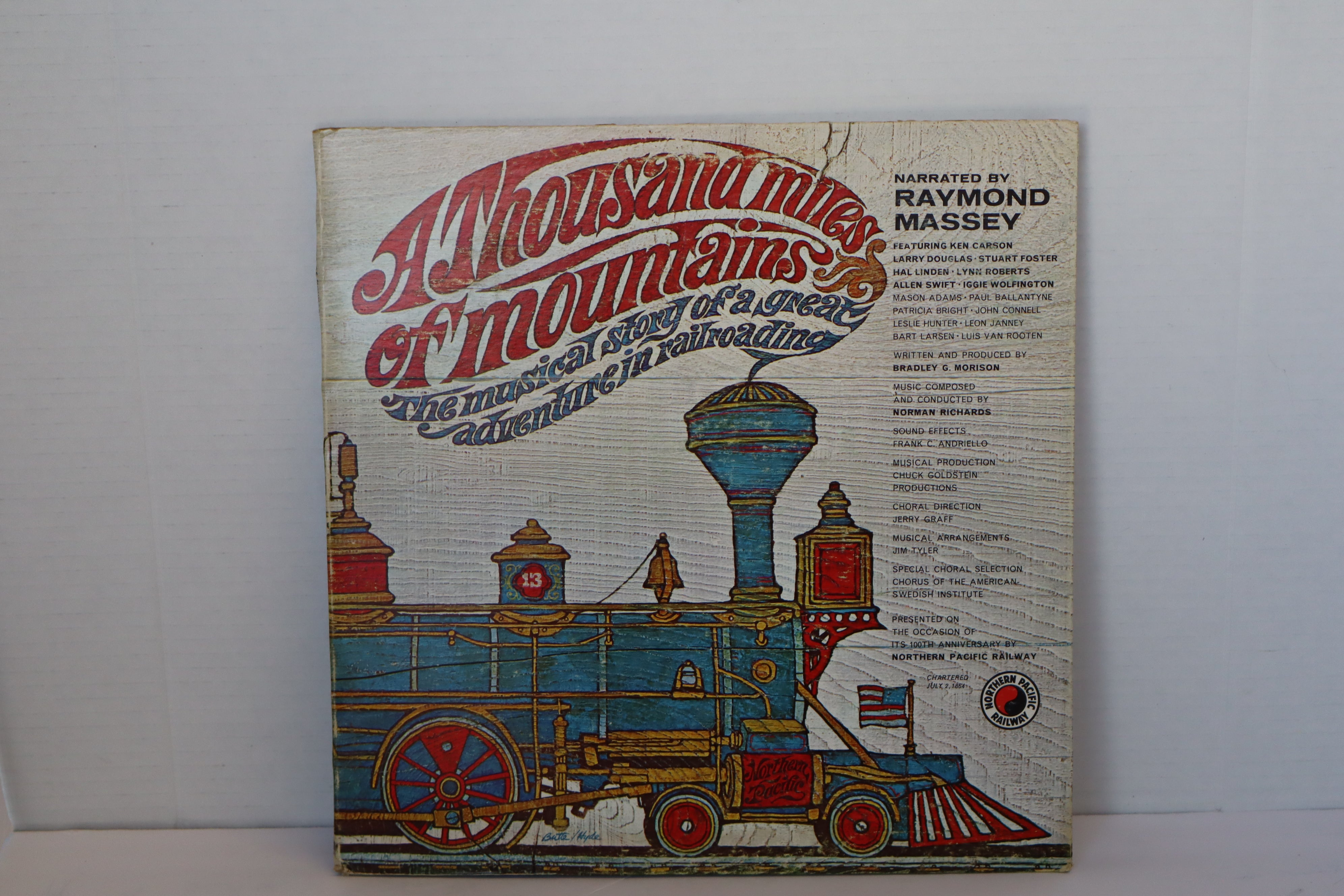 1964 A Thousand miles of Mountains Record-Narrated by Raymond Massey-Second hand-M7910