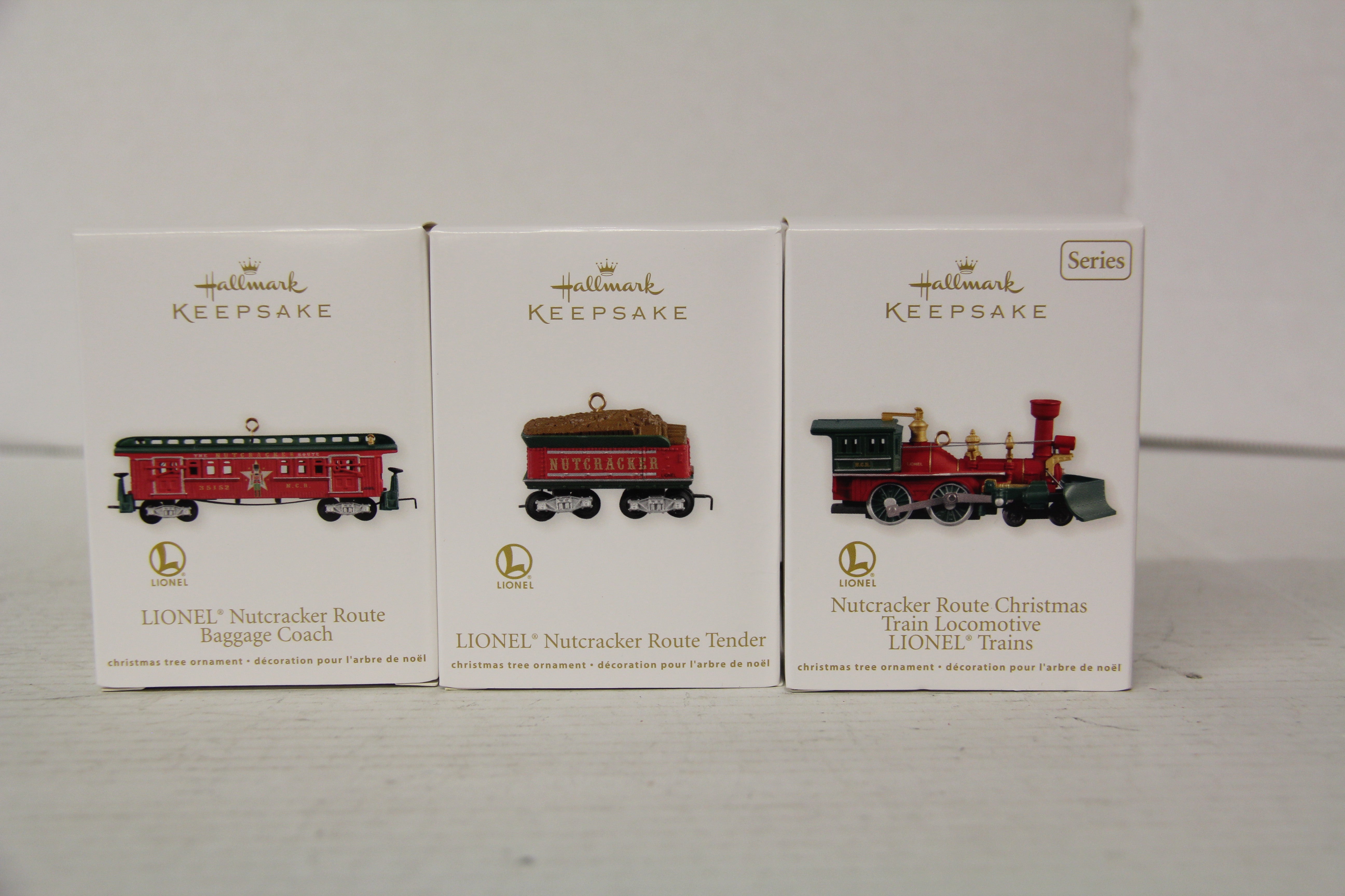 2012 Hallmark Keepsake Lionel Nutcracker Series Ornaments 3 Set-Second hand-M6448