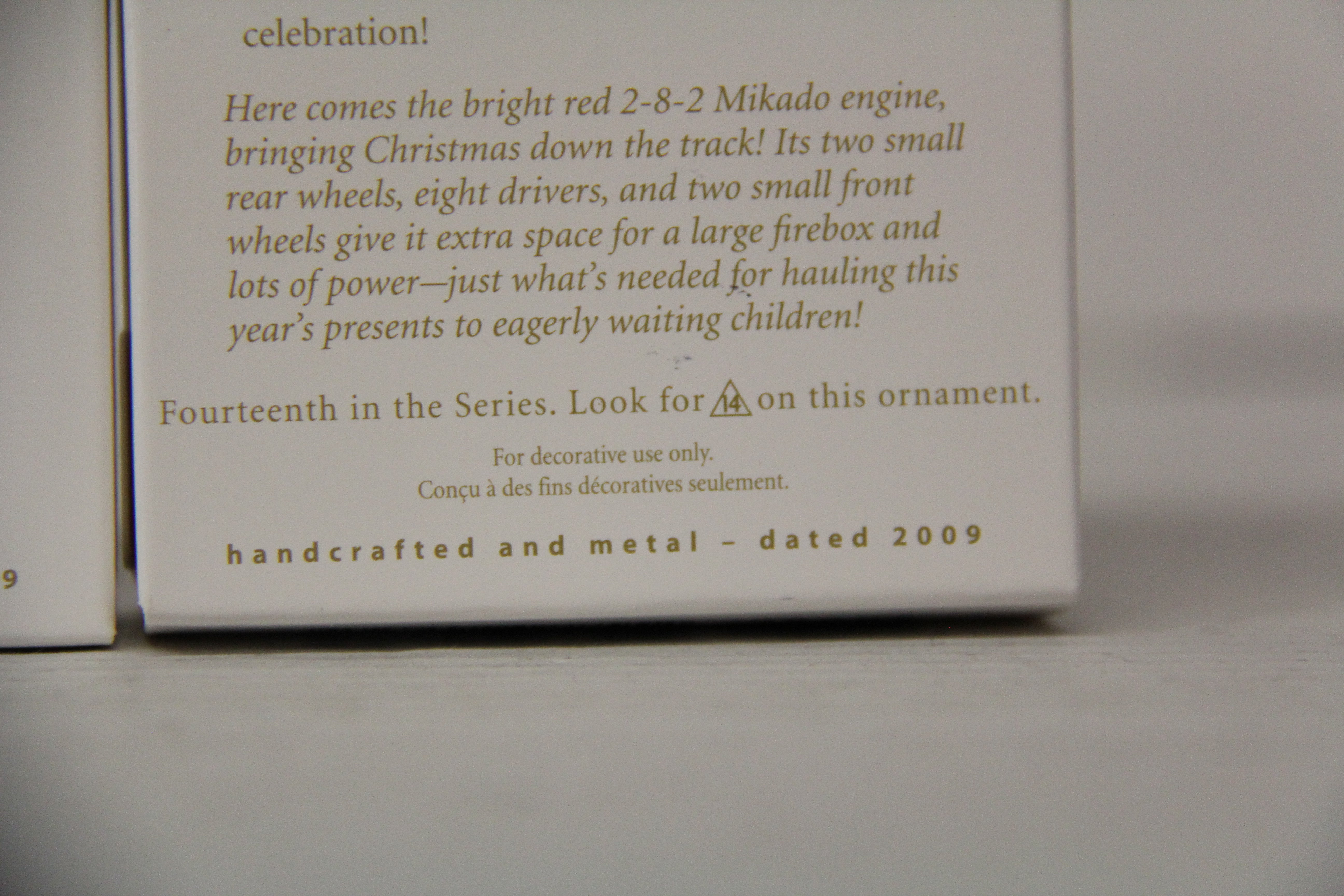 2009 Hallmark Keepsake Lionel Holiday Series Ornaments 3 Set-Second hand-M6449