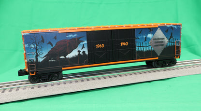 MTH 30-70149 - RailKing - 50’ Double Door Plugged Box Car Set "Halloween" w/ LED Lights Set (4-Car)