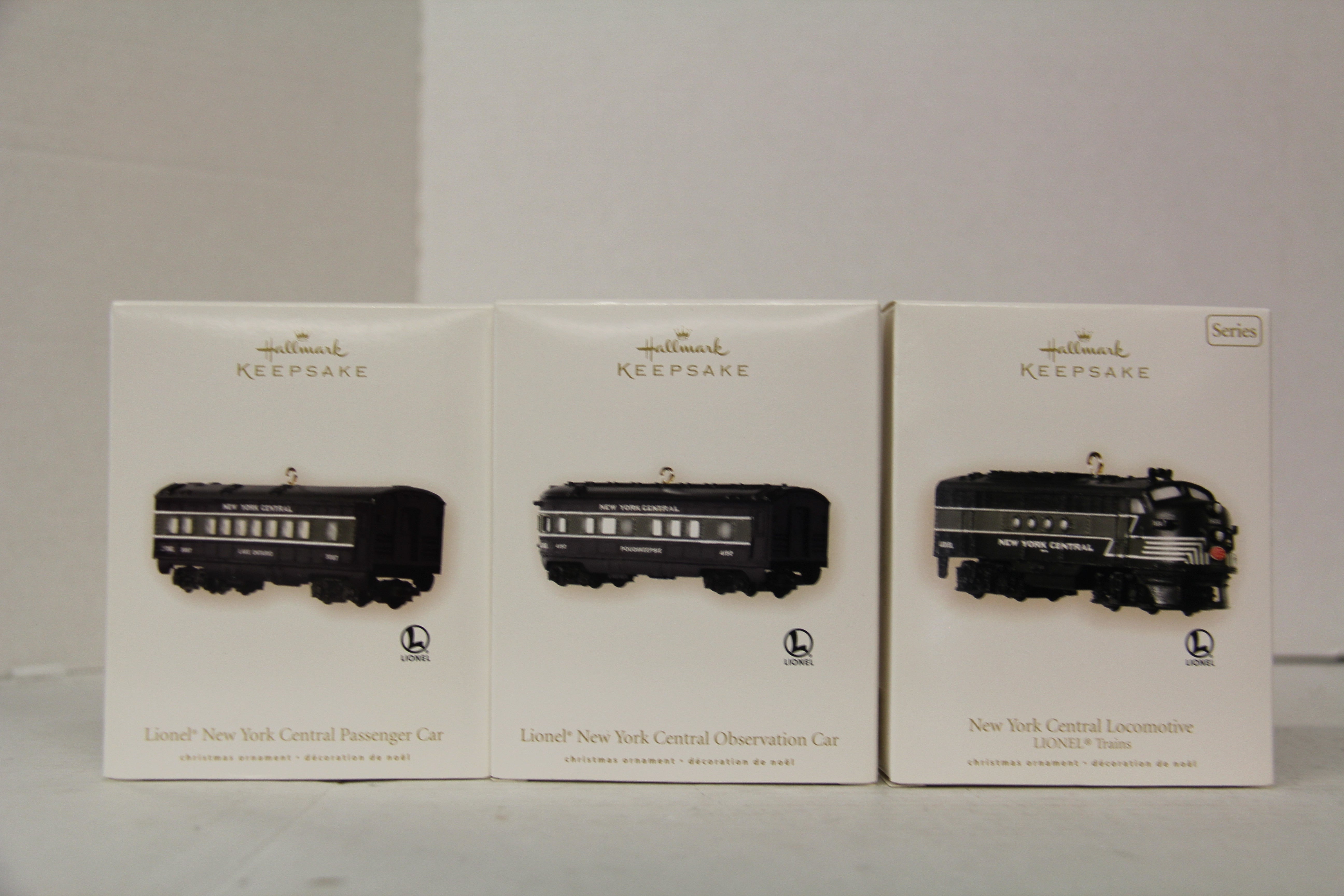 2008 Hallmark Keepsake New York Central Ornaments 3 Set Lot-Second hand-M6455