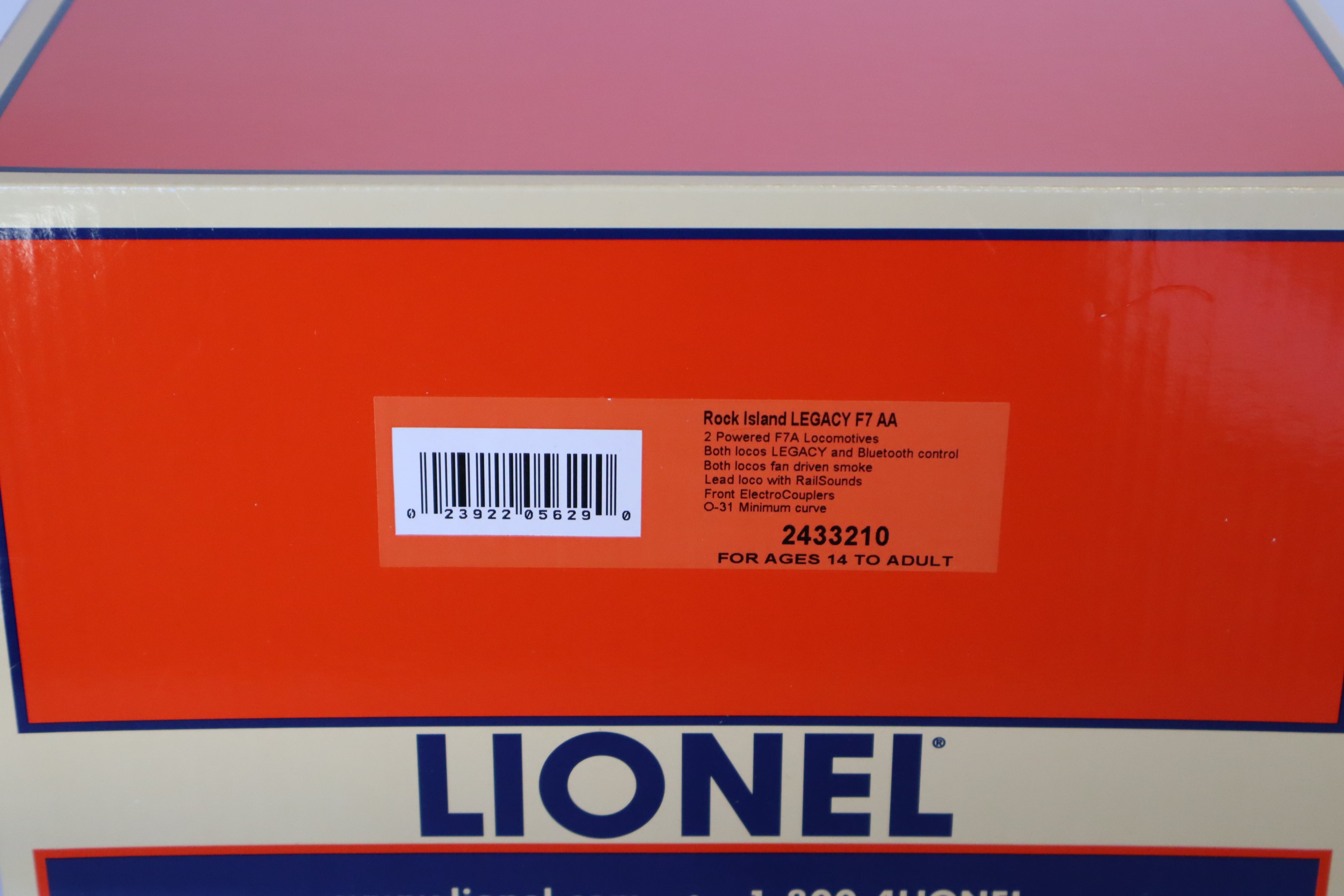 Lionel 2433210 Rock Island LEGACY F7 AA PWD Locomotives-Second hand-M7834